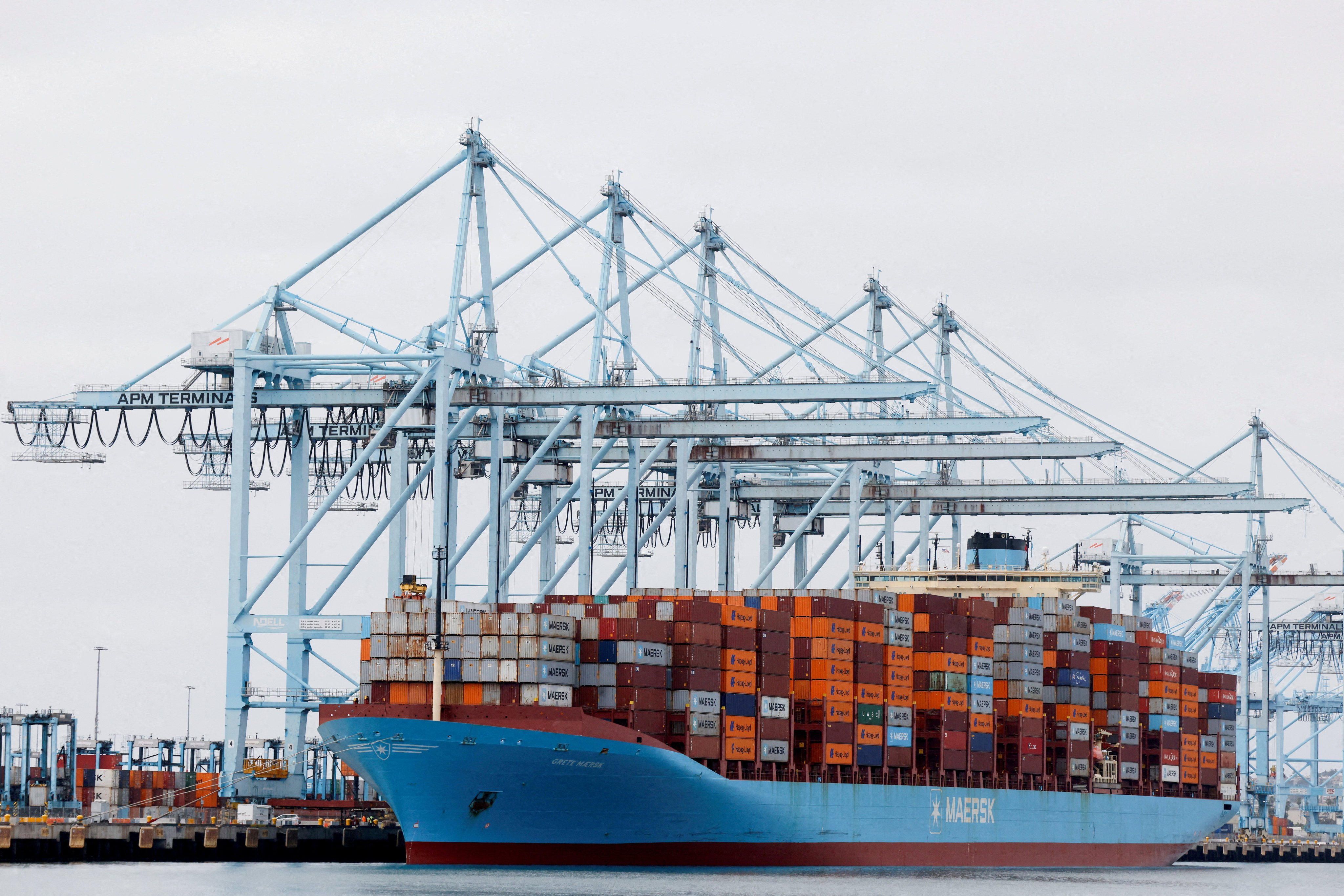 The port of Los Angeles in Long Beach, California, on March 10. Photo: Reuters