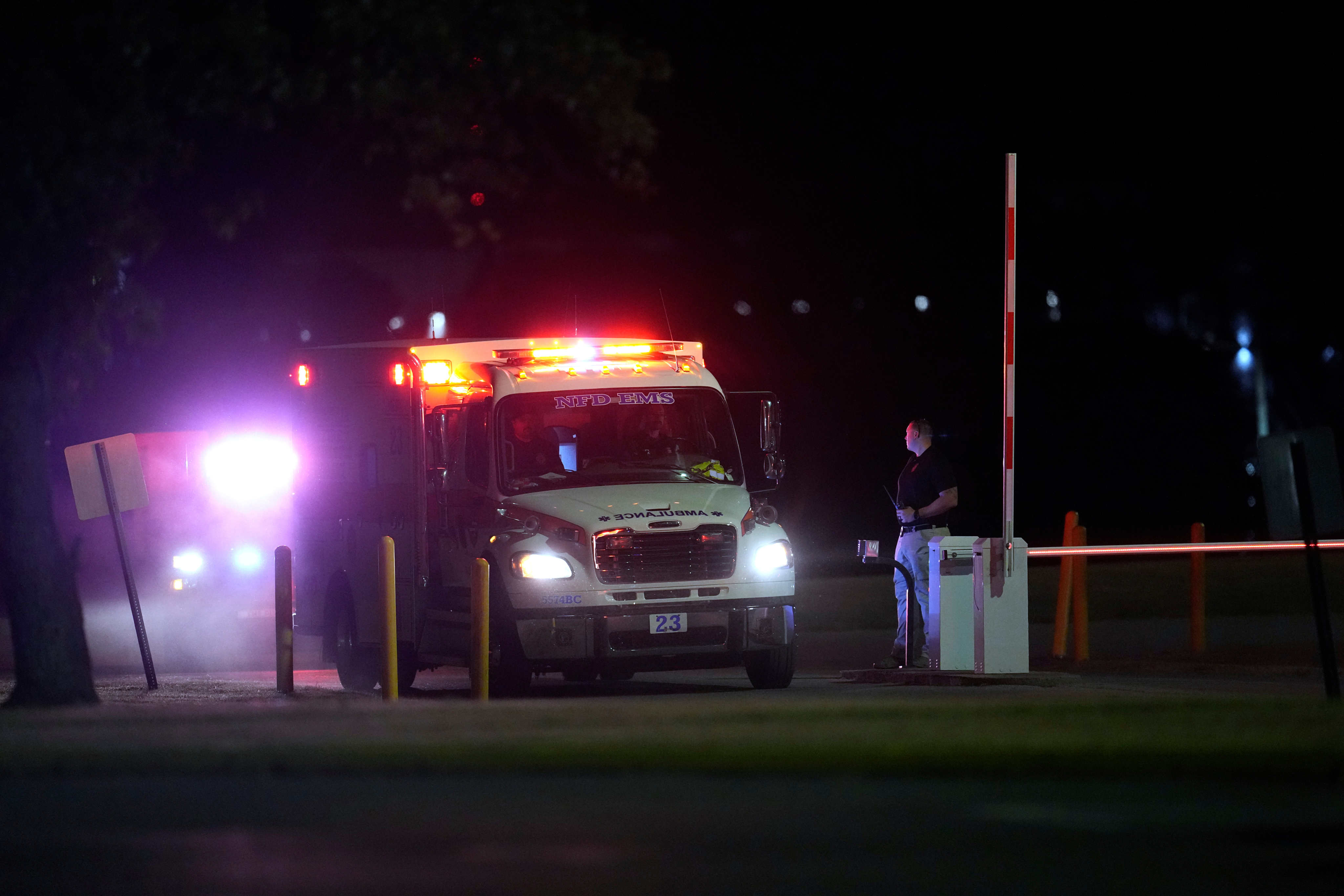Emergency vehicles arrive at Riverbend Maximum Security Institution after the failed execution of Christa Pike in Nashville in September. Photo: AP