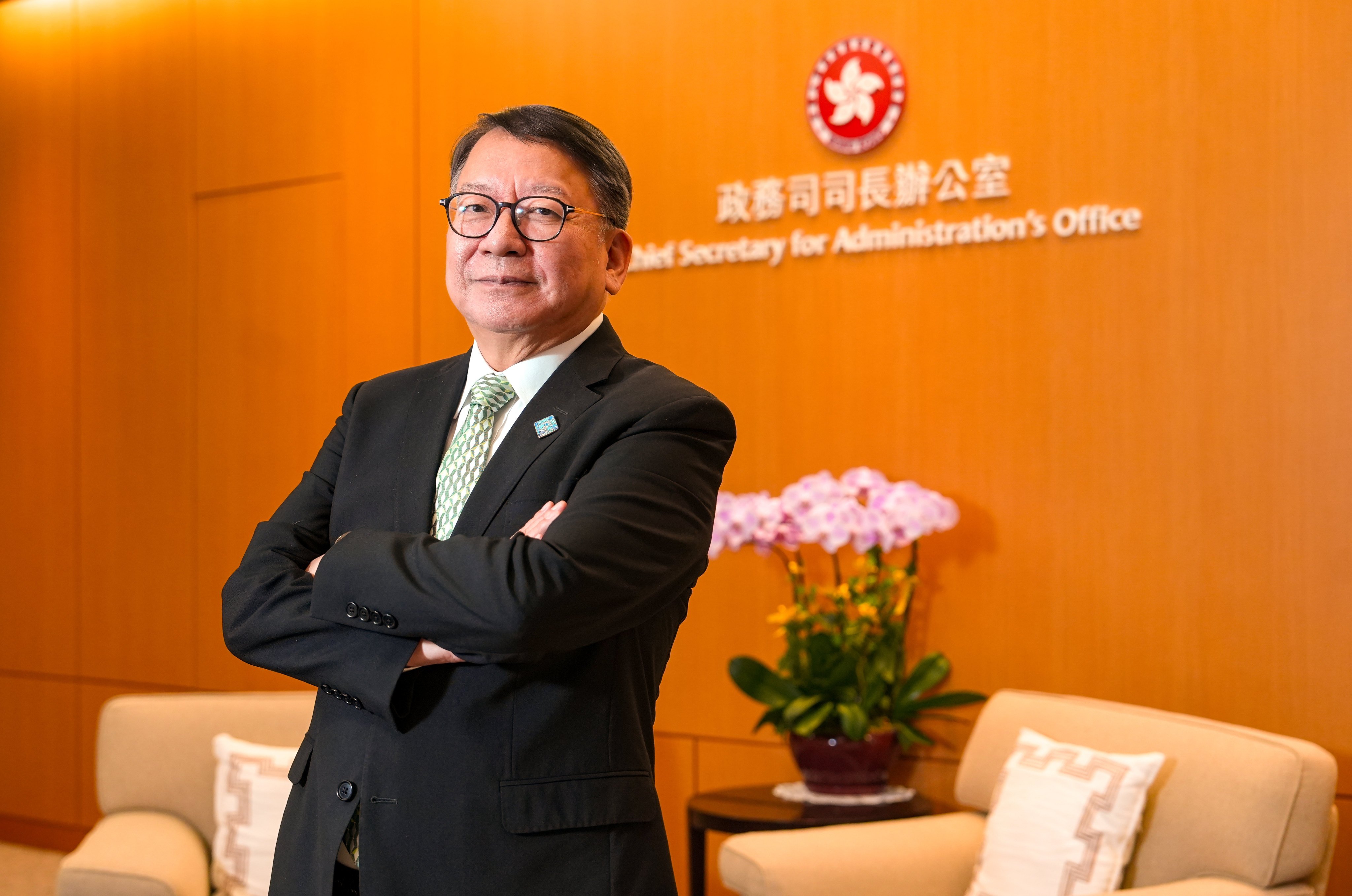 Chief Secretary for Administration Eric Chan says a task force on Hong Kong's “AI city brain” will be established by the end of this year. Photo: Sun Yeung