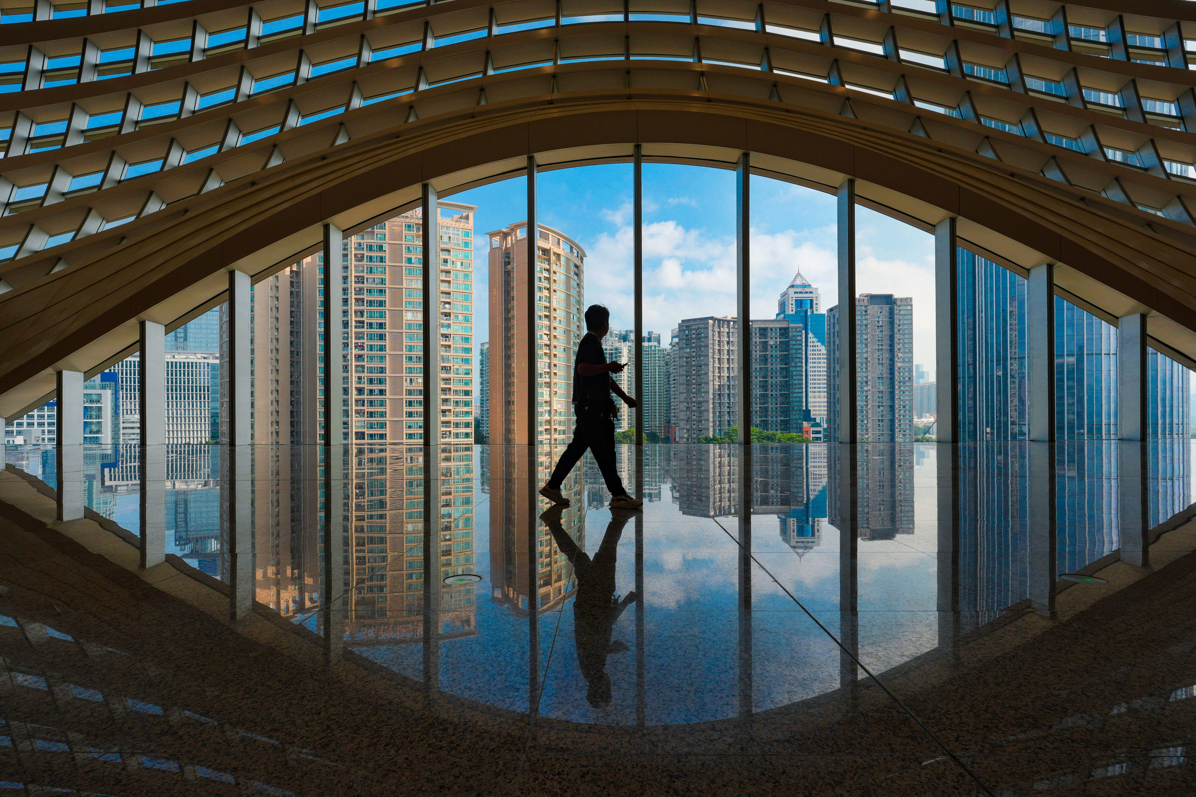 The observation deck, known as the “Eye of Huanggang”, inside the new port building. Photo: Kit Lai