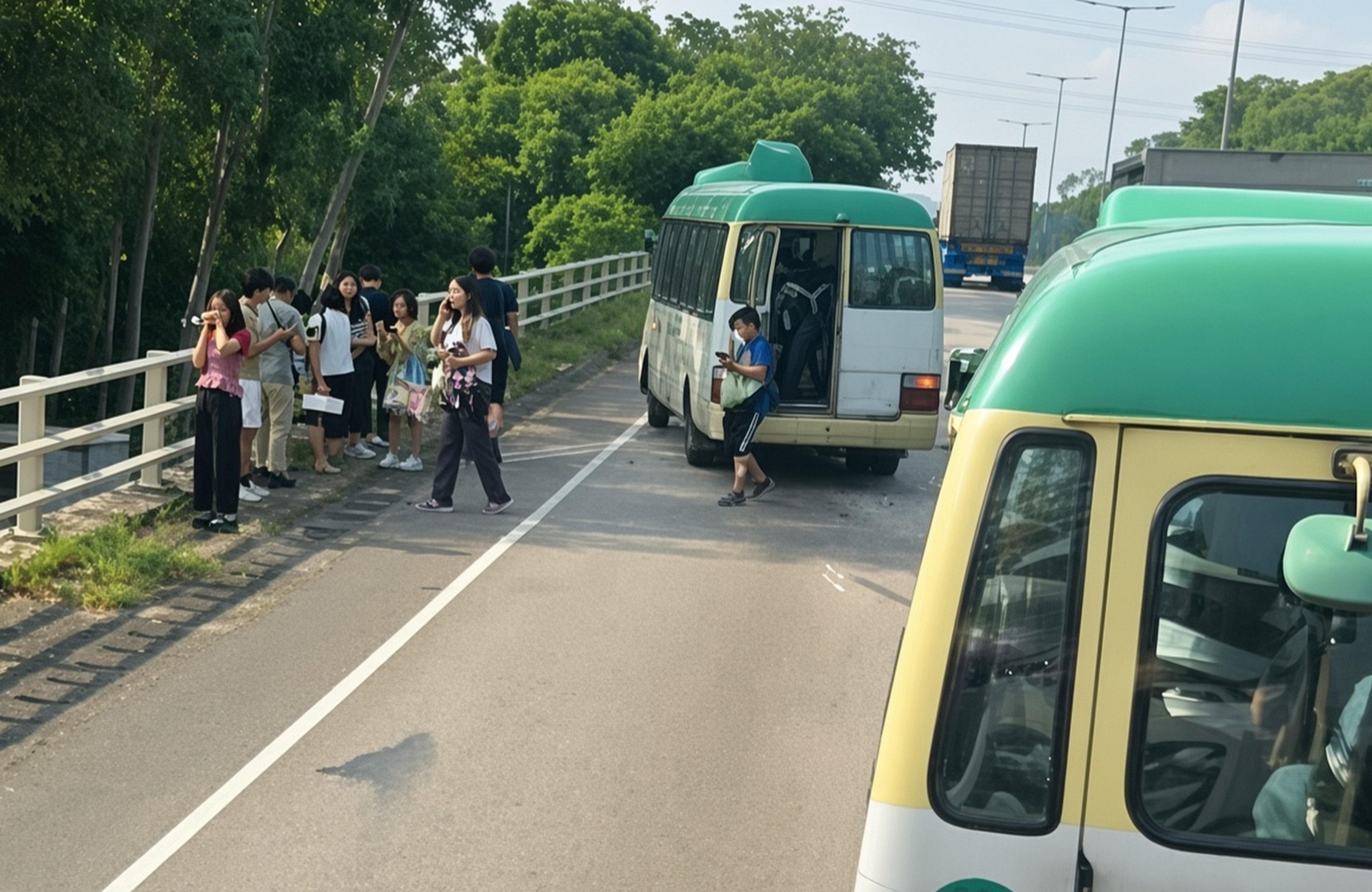 A total of 19 people, including the drivers of both vehicles, were injured in the accident. Photo: Handout