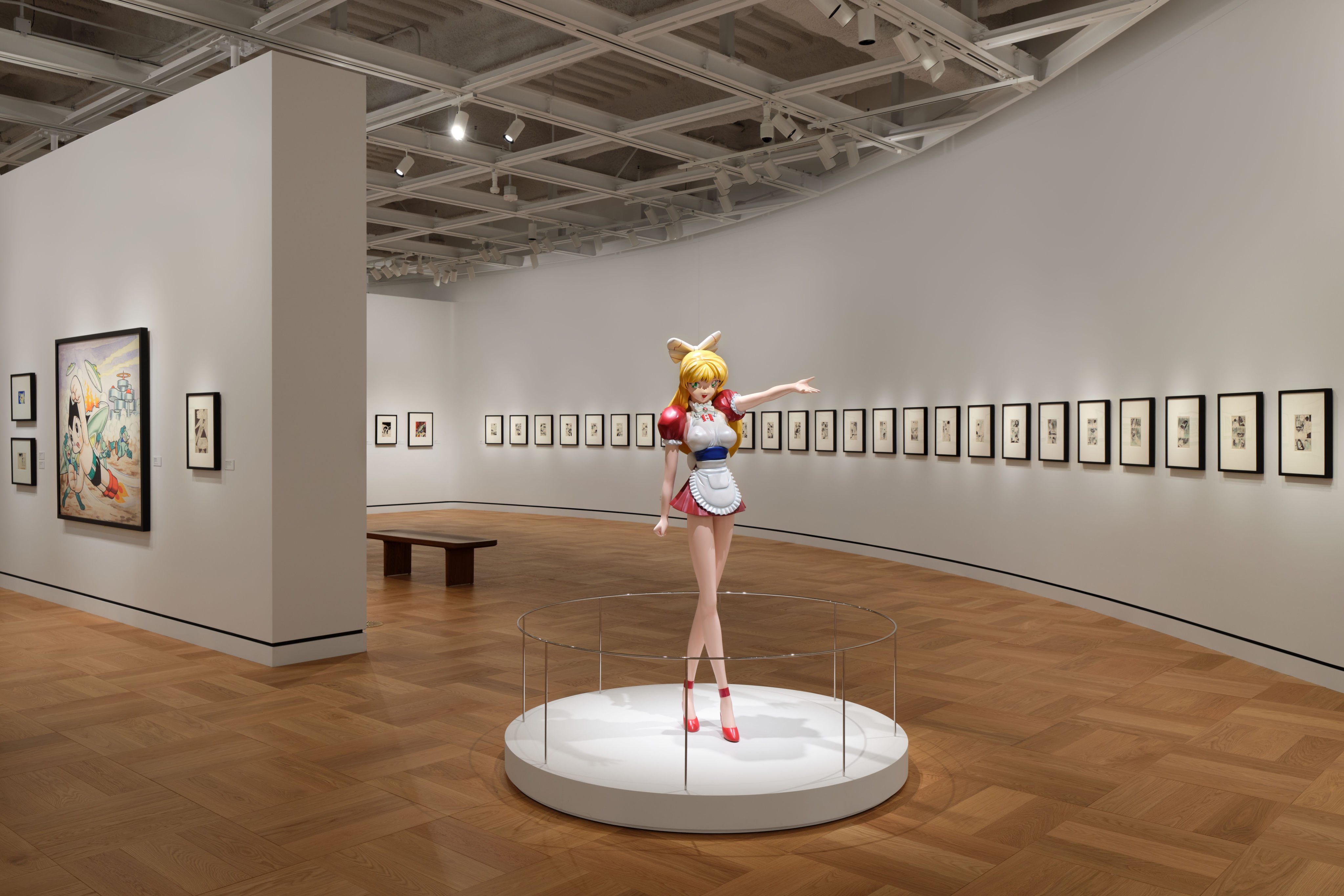 Miss Ko² (Project Ko²), a life-size sculpture by Japanese contemporary artist Takashi Murakami, in the manga gallery of the Lucas Museum of Narrative Art in Los Angeles. Photo: Lucas Museum of Narrative Art