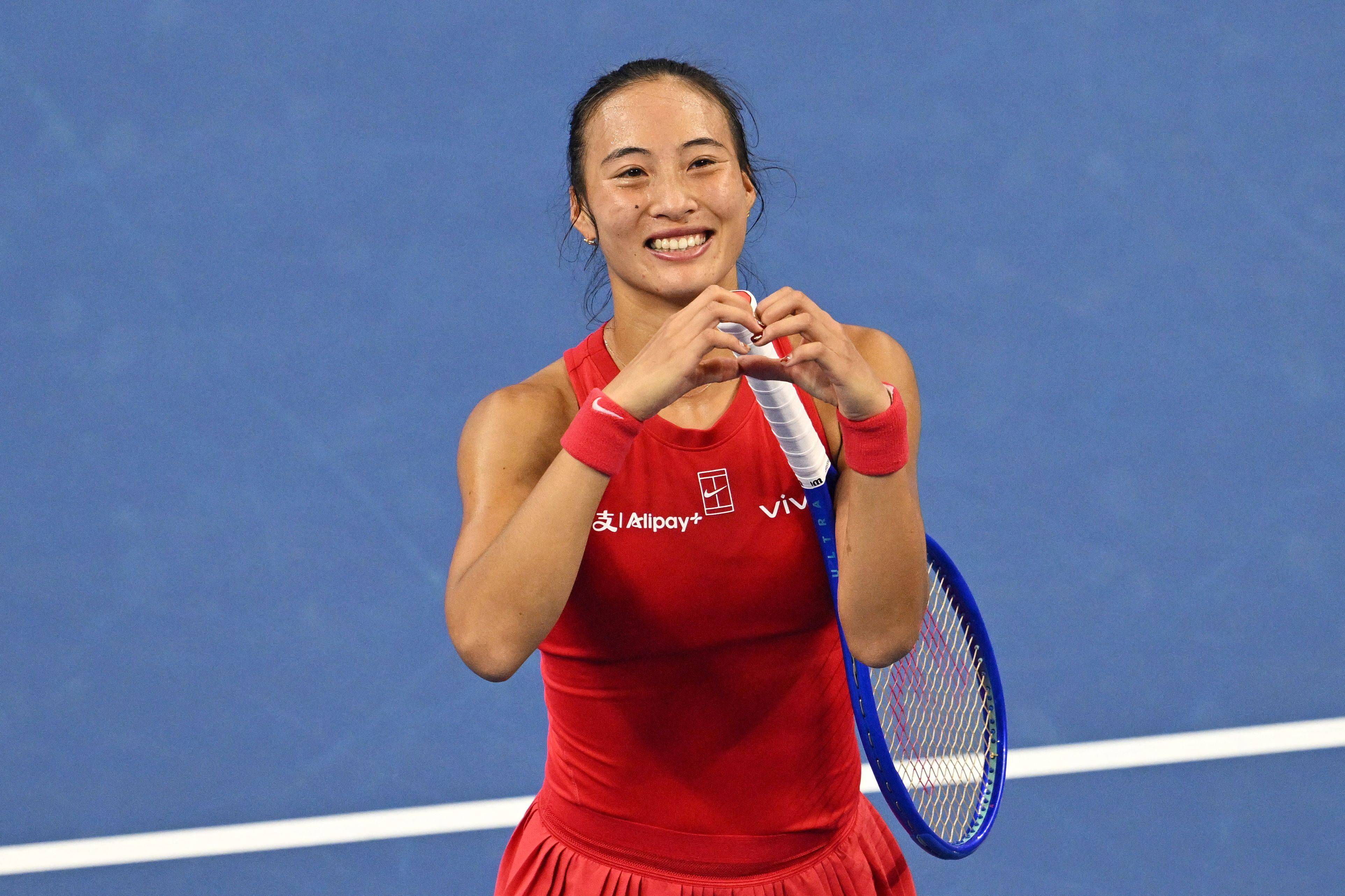 Zheng Qinwen is the first Chinese player to clinch the Beijing title after defeating reigning Roland Garros champion Mirra Andreeva. Photo: AFP