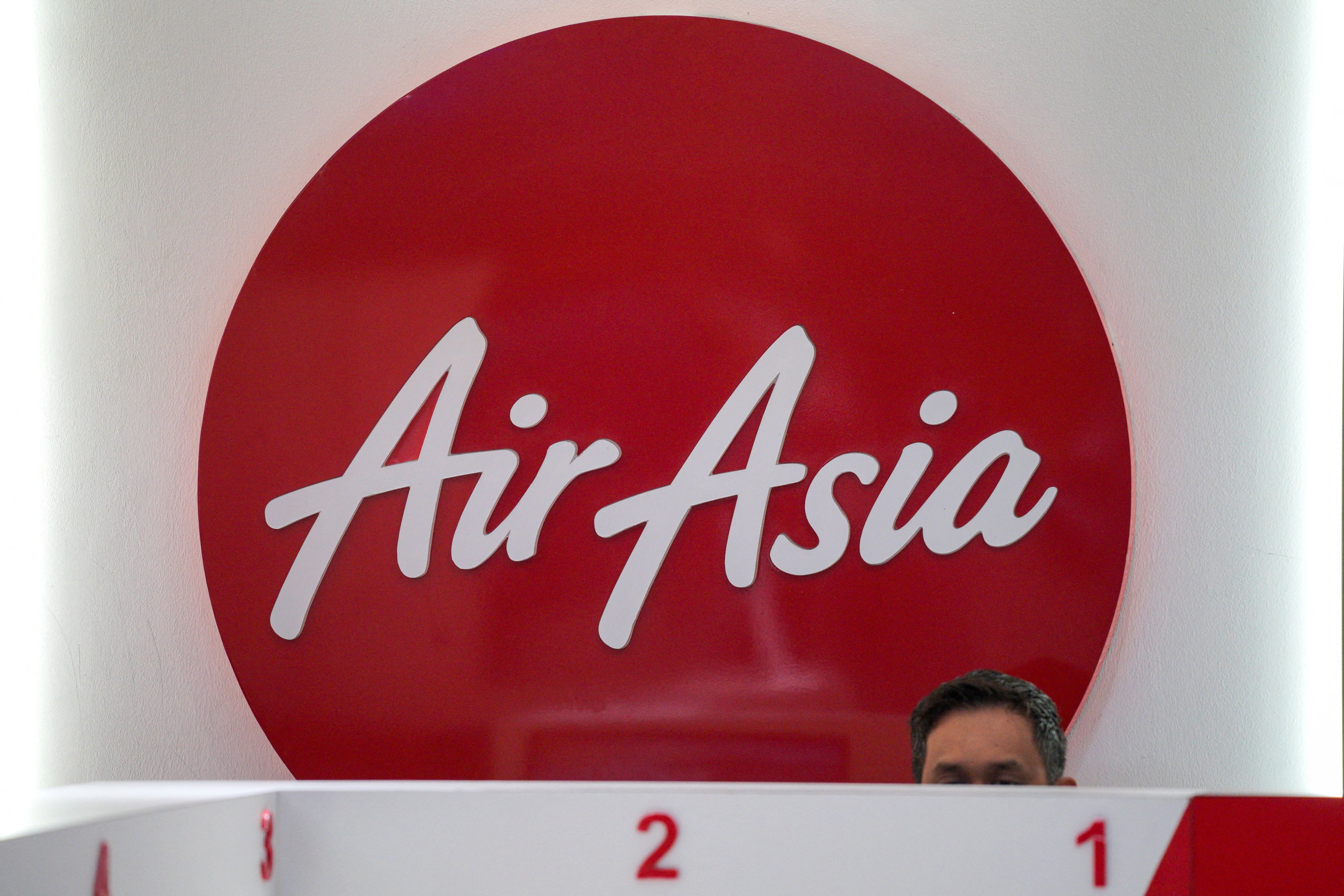 An AirAsia logo is seen at Kuala Lumpur International Airport Terminal in Malaysia last month. Photo: Reuters