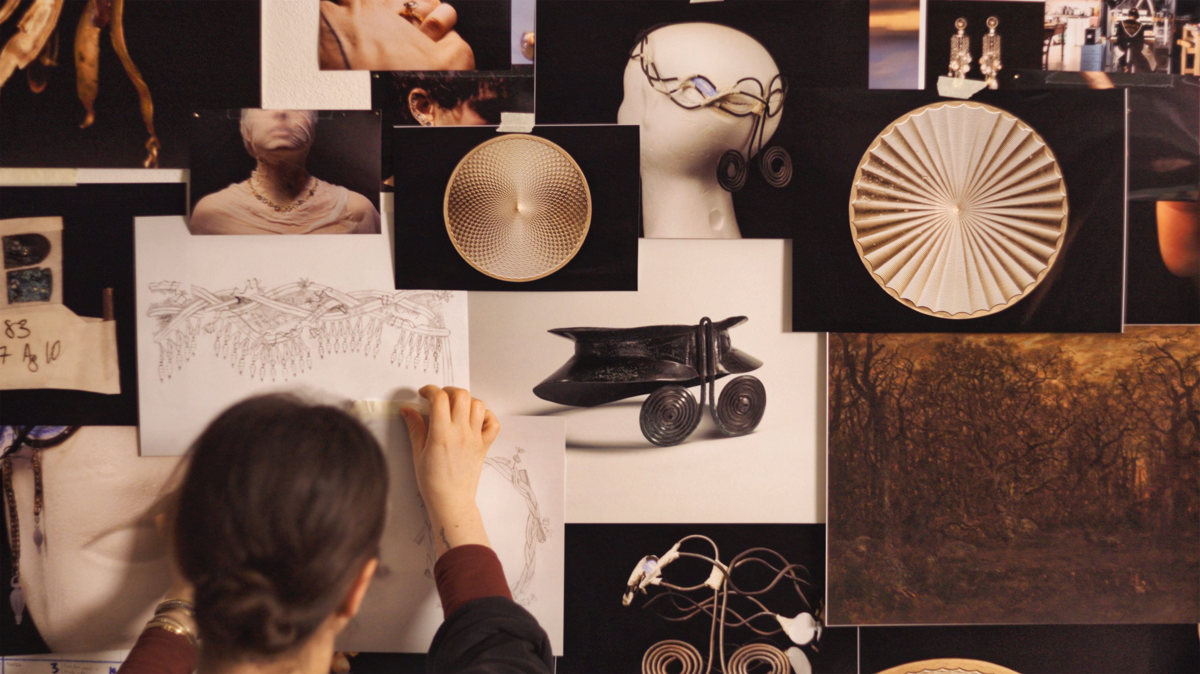 Joy Harvey in her studio, working on her creation for Vacheron Constantin’s Artisan Residency programme in collaboration with The Metropolitan Museum of Art in New York. Photo: Handout