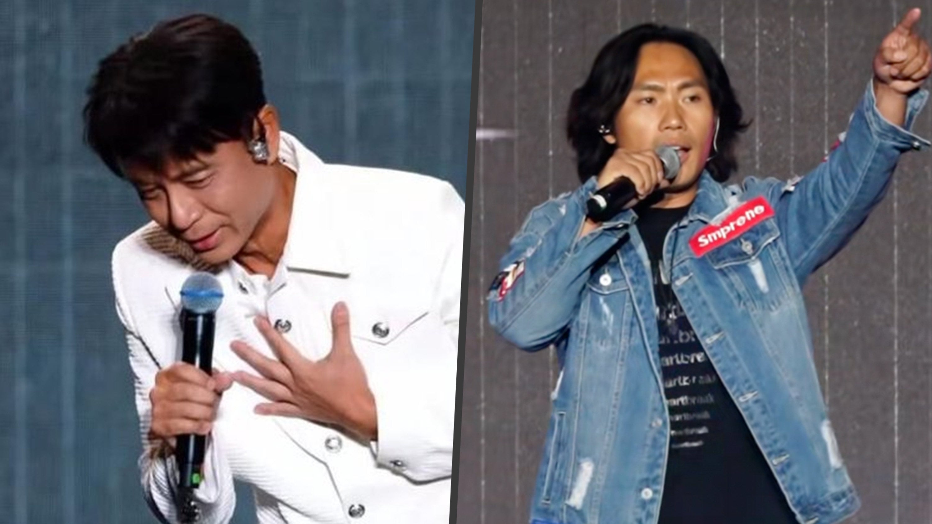A flight delay turned a grassroots singer into an overnight star when he stepped in for Hacken Lee in front of 30,000 fans. Photo: SCMP composite/Sina/Douyin