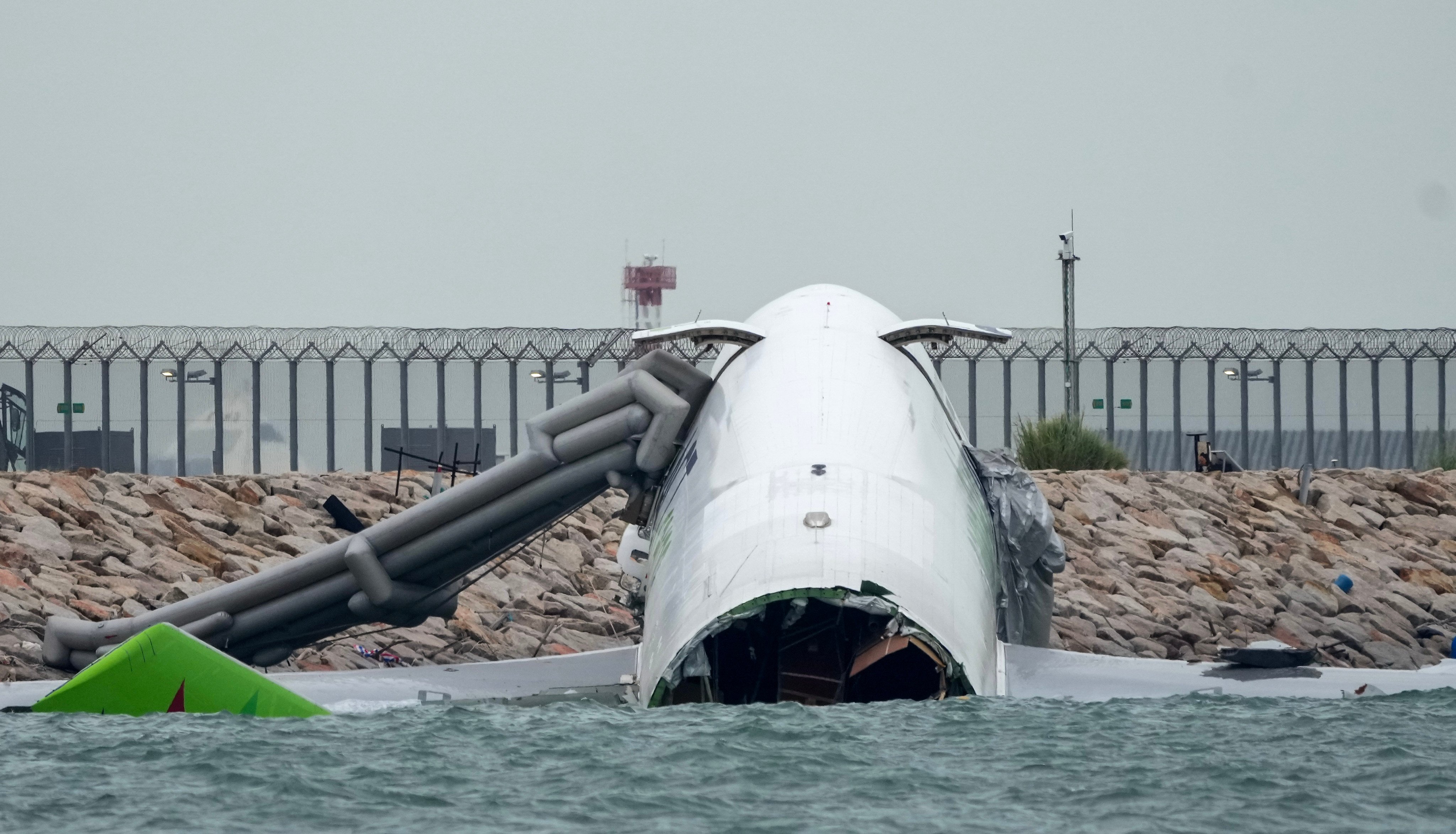 The aircraft veered off the tarmac at Hong Kong International Airport in October 2025. Photo: Sam Tsang