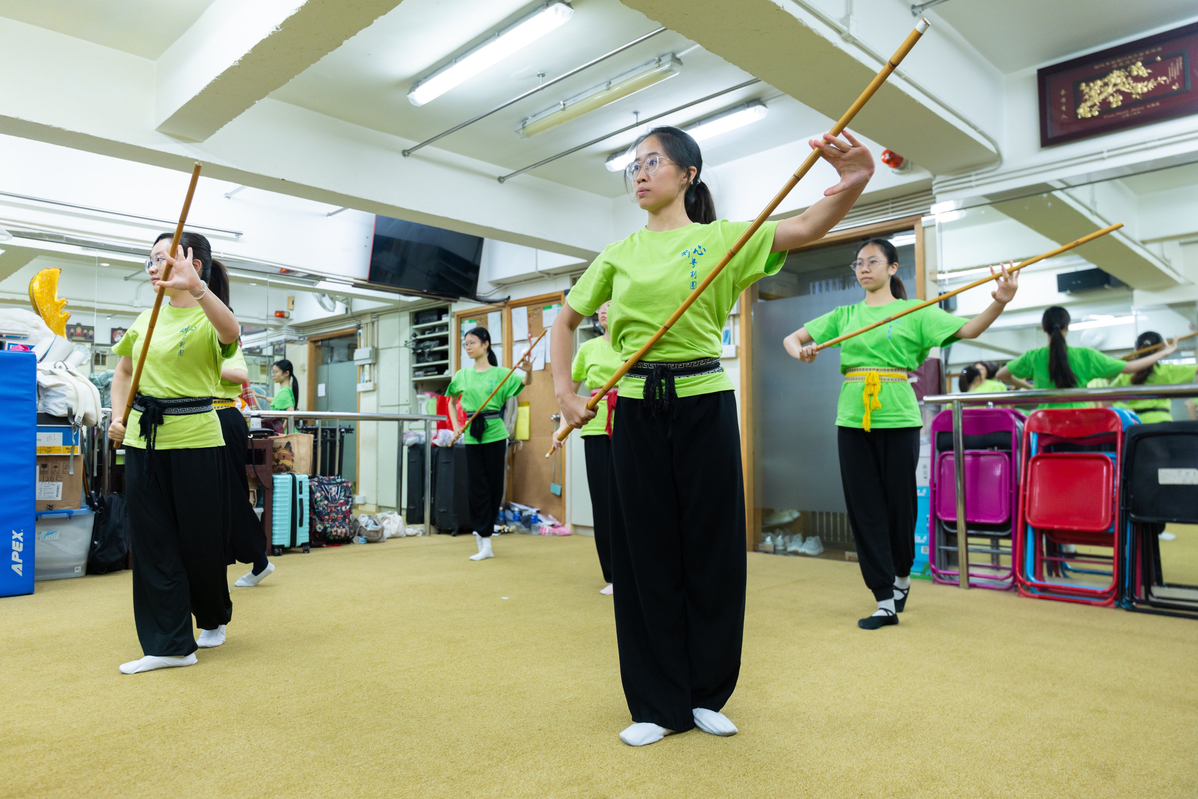 Students train at Kim Sum Cantonese Opera Troupe. Photo: Kong Yat-pang