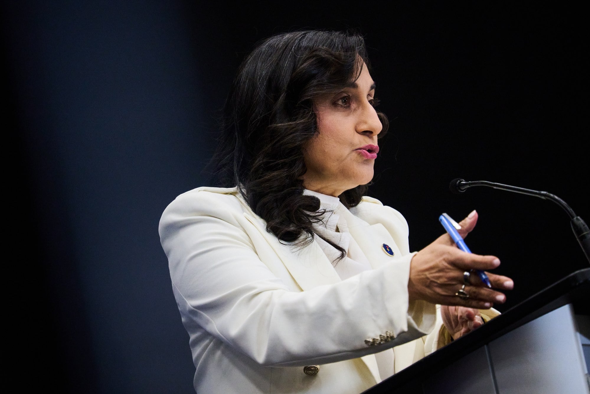 Canadian Foreign Minister Anita Anand says Ottawa seeks to double its non-US trade over the next decade through bilateral and multilateral trade agreements. Photo: The Canadian Press via AP Canadian Foreign Minister Anita Anand says Ottawa seeks to double its non-US trade over the next decade through bilateral and multilateral trade agreements. Photo: The Canadian Press via AP