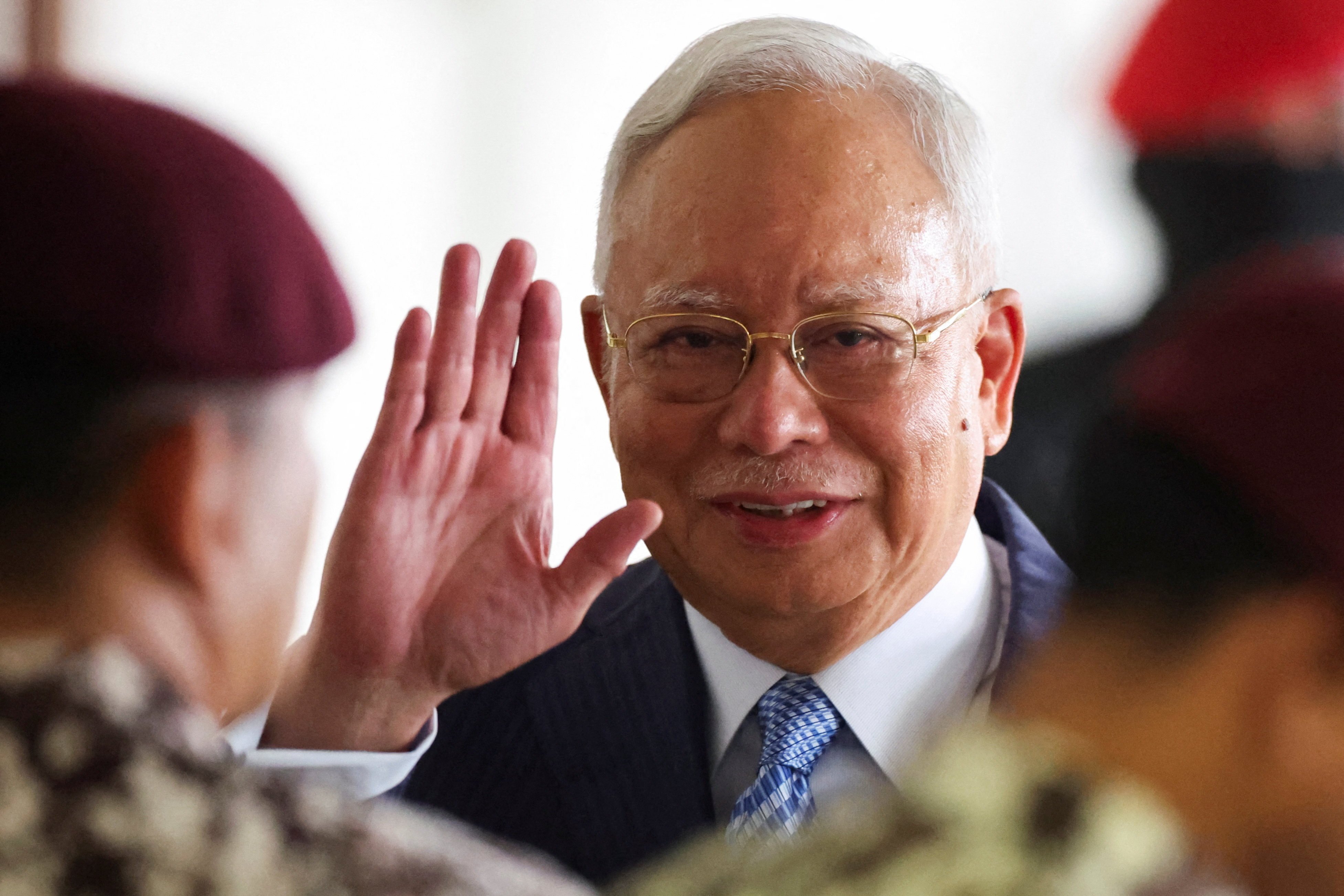 Malaysia’s ex-prime minister Najib Razak arrives at the Kuala Lumpur High Court on Wednesday for a hearing on his bid to stay the execution of a 15-year jail sentence over a case linked to the 1MDB corruption scandal. Photo: Reuters