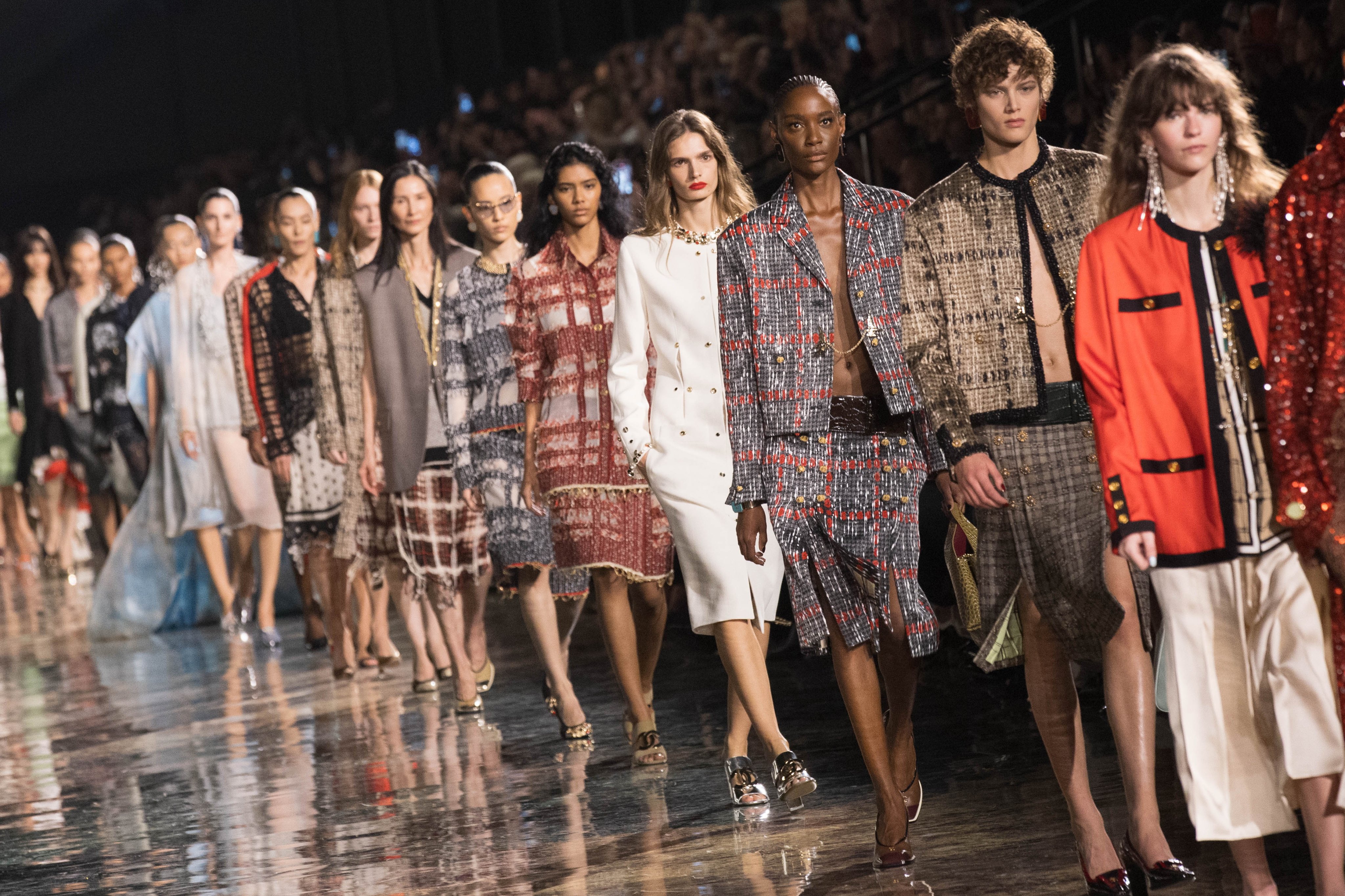 Chanel’s spring/summer 2027 collection, presented during Paris Fashion Week on October 5. Photo: EPA