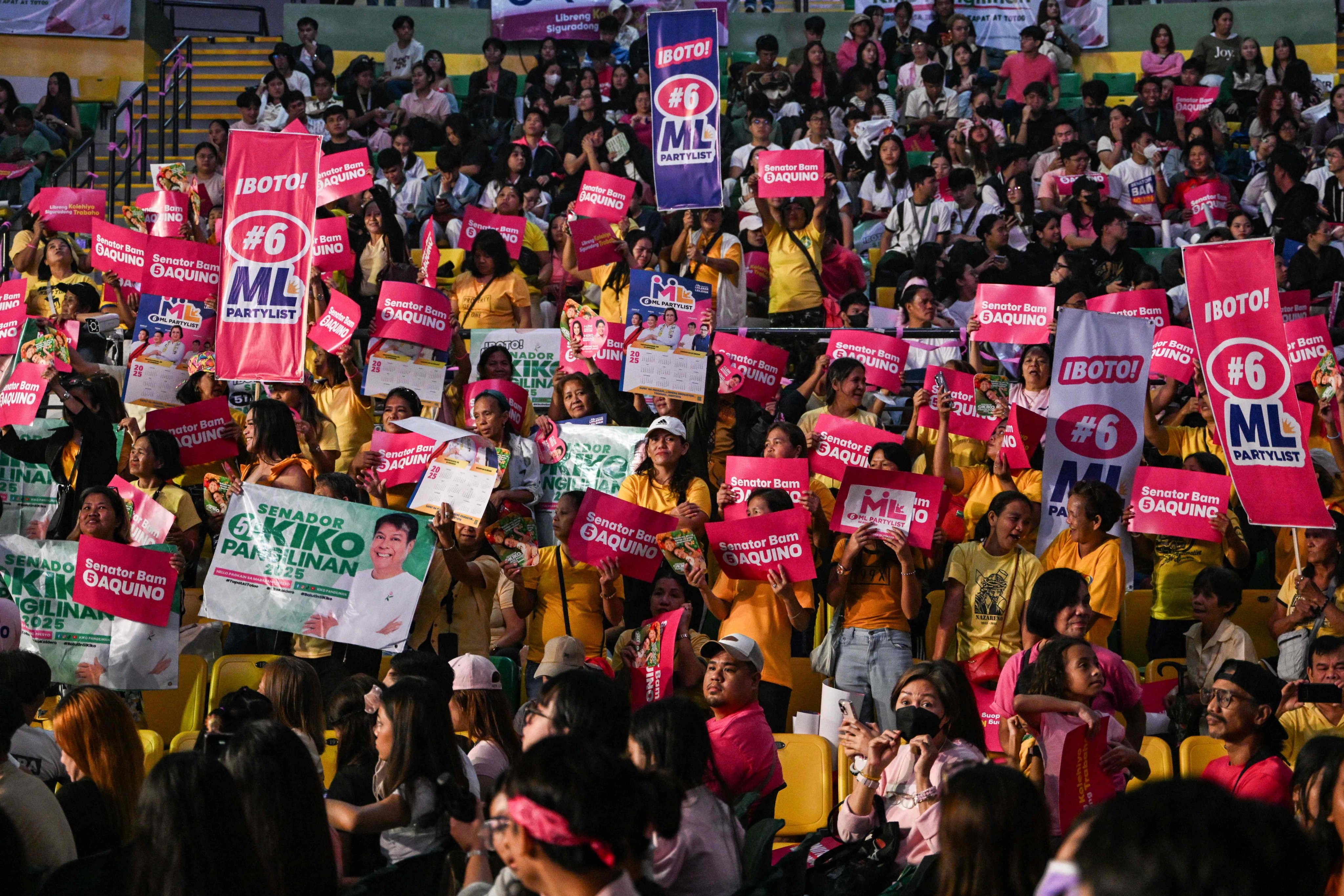 People attend an election campaign rally in Dasmarinas City, Cavite, Philippines, last year. Photo: AFP