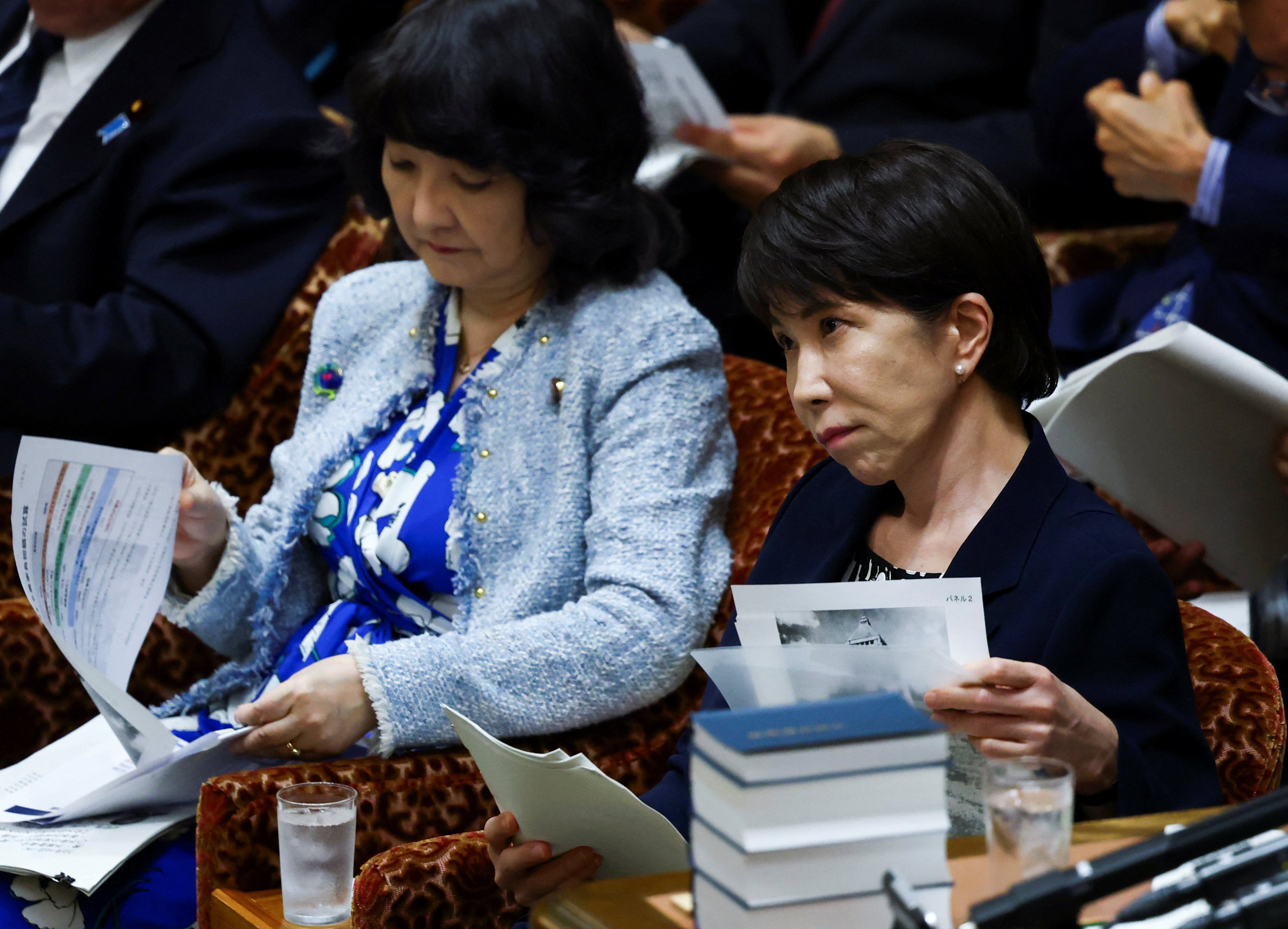 Japan’s Prime Minister Sanae Takaichi attends a budget committee session at parliament in Tokyo on Wednesday. Photo: Reuters