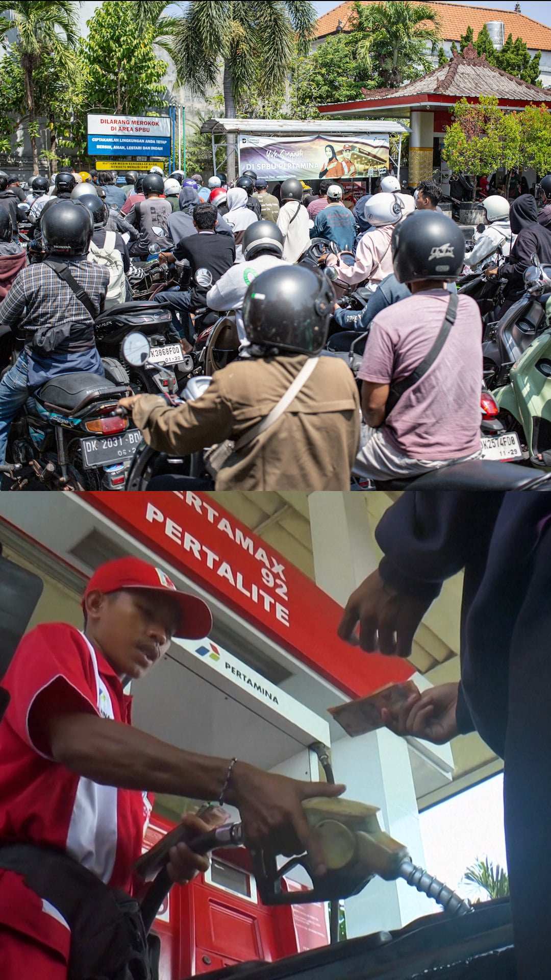 Bali drivers face long queues for fuel
