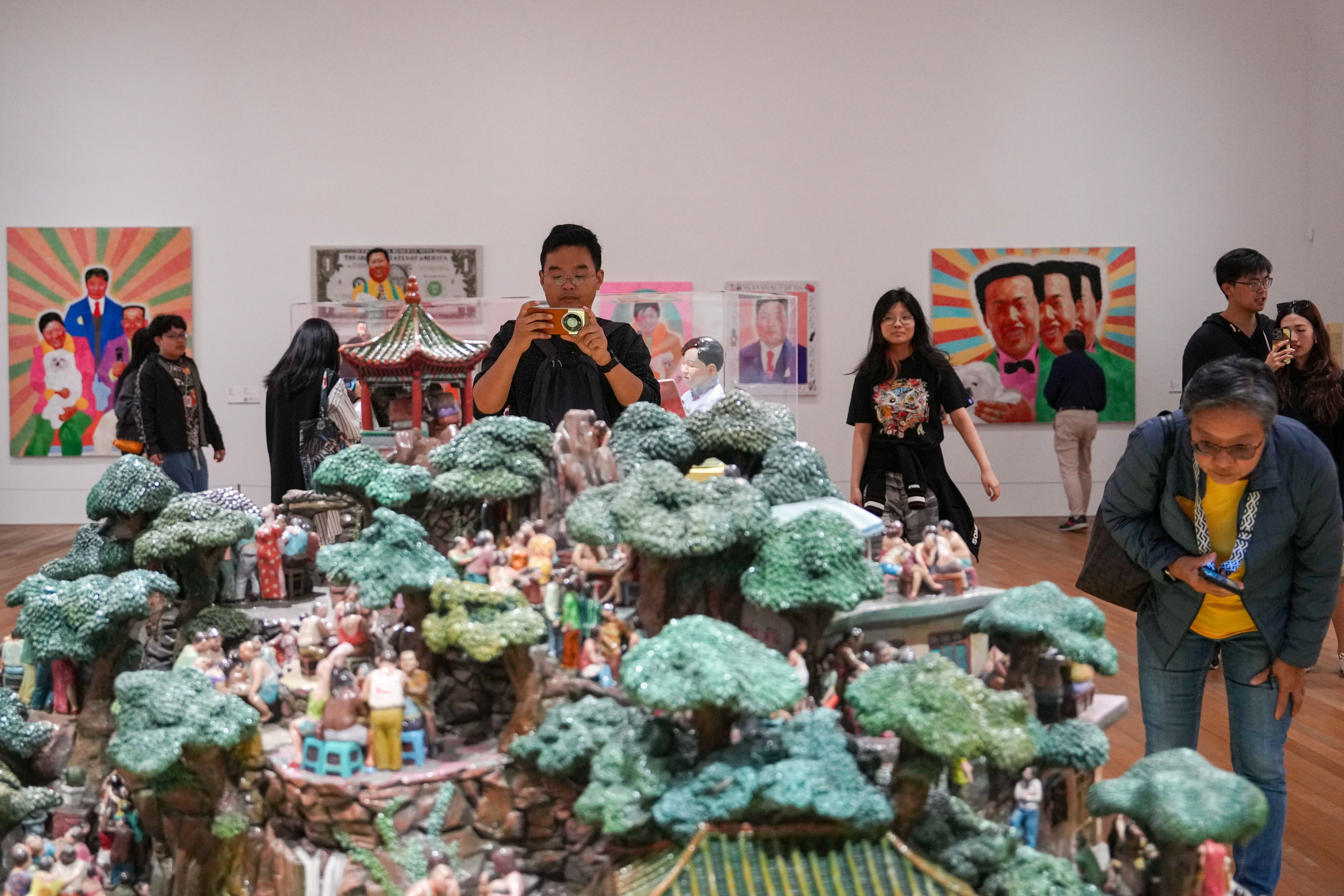 People visit an exhibition at the M+ Museum in Hong Kong's West Kowloon Cultural District on March 8. Photo: Sam Tsang