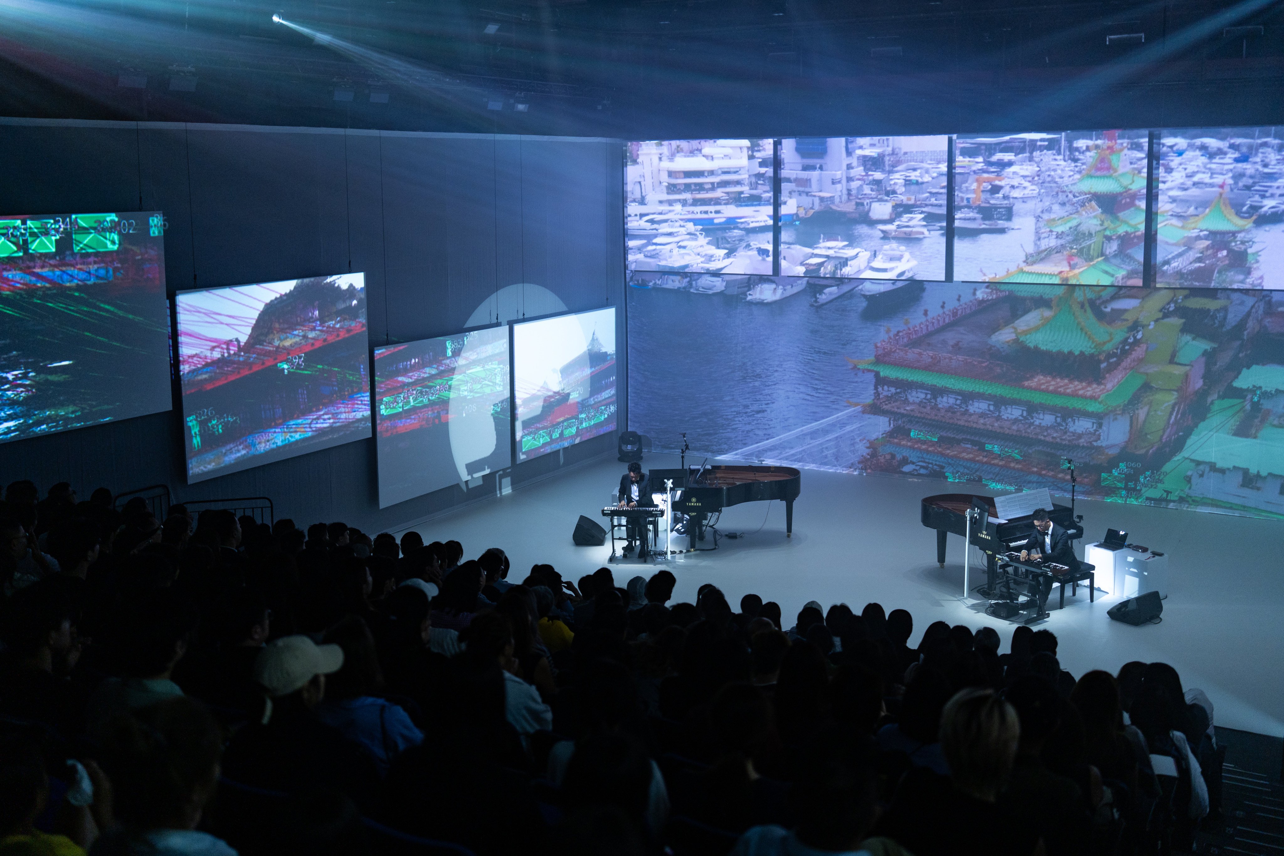 Composer Lam Fung and pianist Jerold Chu perform City Reverie at the Hong Kong Cultural Centre Studio Theatre as part of the Hong Kong Performing Arts Expo on October 7, 2026. Photo: Hong Kong Arts Development Council