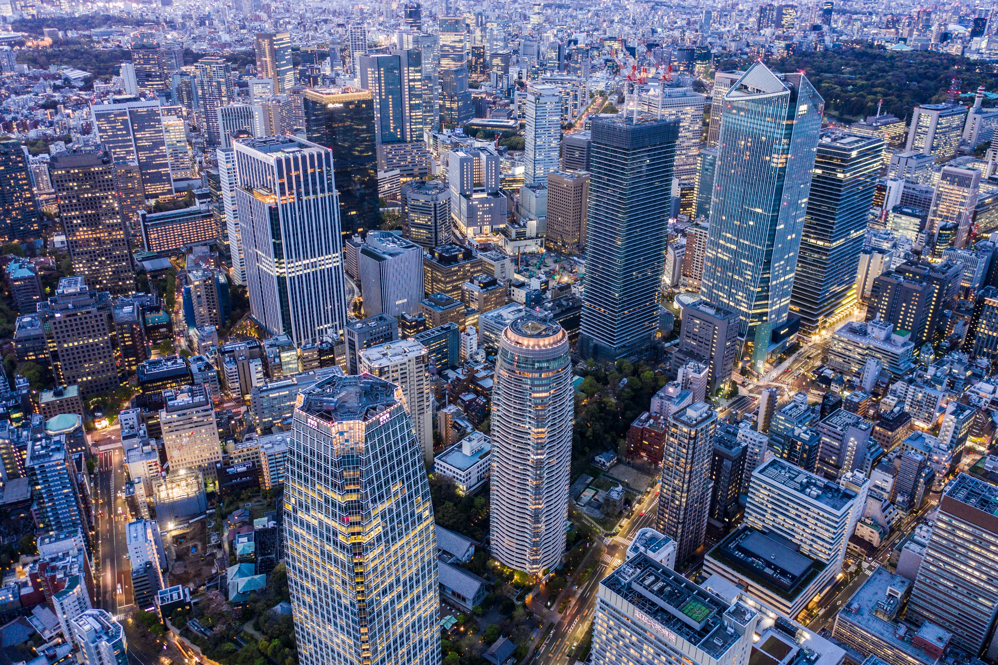 Central Tokyo’s Toranomon business district. Photo: Getty Images