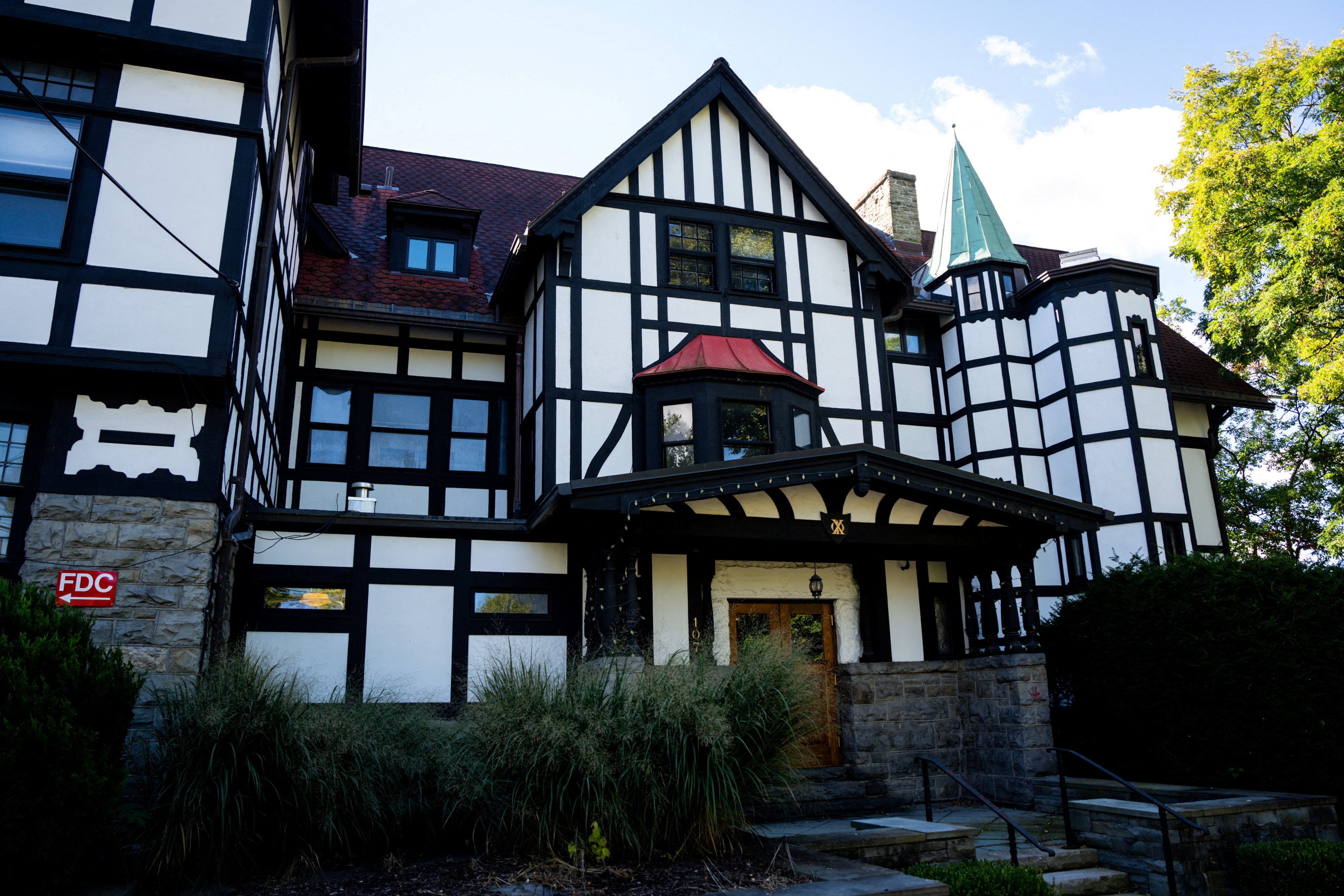 The closed chapter house of Cornell University’s Chi Phi fraternity. Photo: Reuters