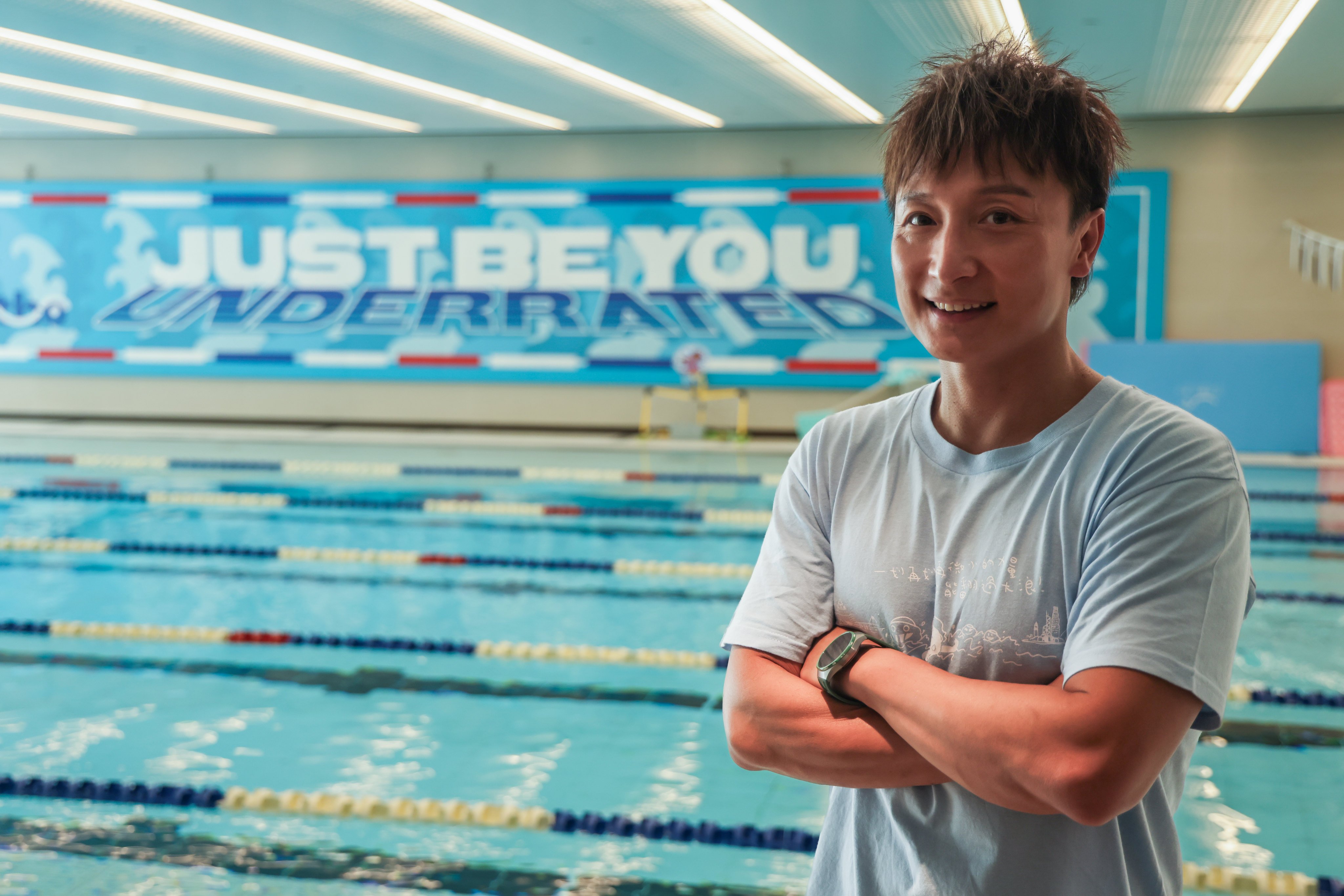 Alex Fong will attempt to swim the 35km between Hong Kong and Macau next month in a record time. Photo: Silvia Siu