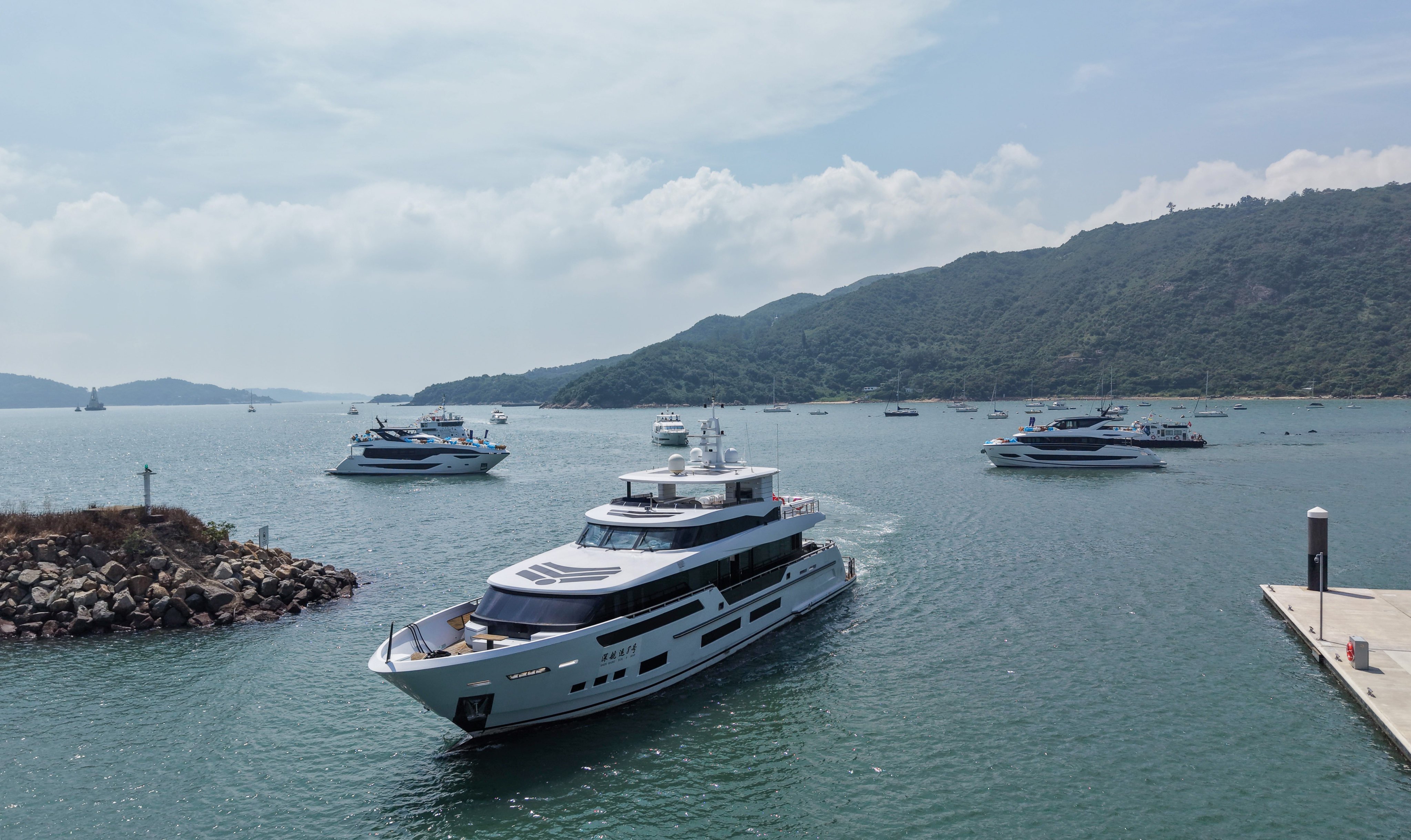 There are more than 90 super yachts exceeding 30 metres in Hong Kong and the government will roll out more measures to boost the yacht economy, according to deputy finance chief Michael Wong. Photo: Kit Lai