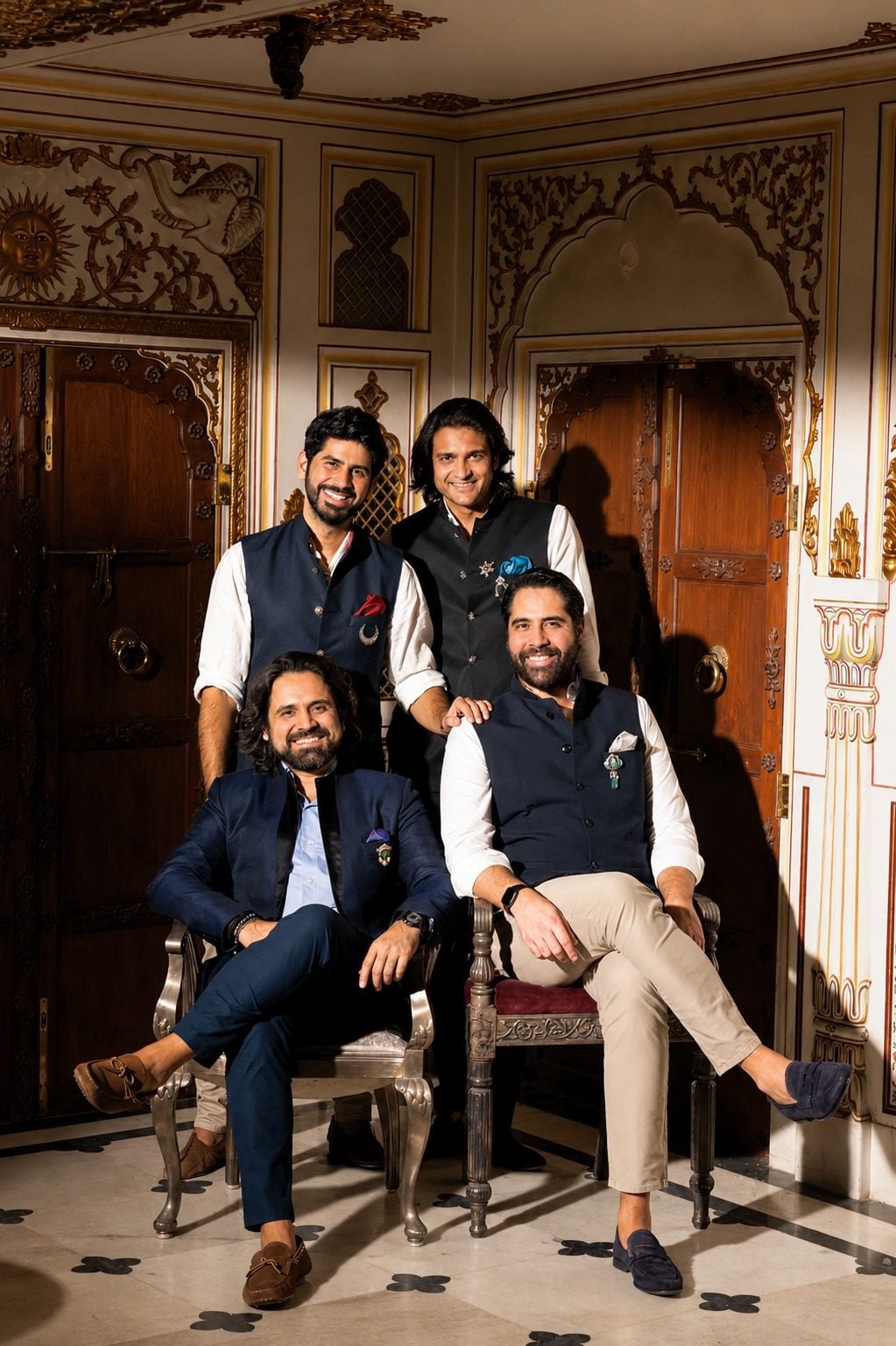 Ninth-generation Kasliwals behind The Gem Palace: Samarth Kasliwal and Sarthak Kasliwal (top row, from left), and Siddharth Kasliwal and Samir Kasliwal (bottom row, from left). Photo: Handout