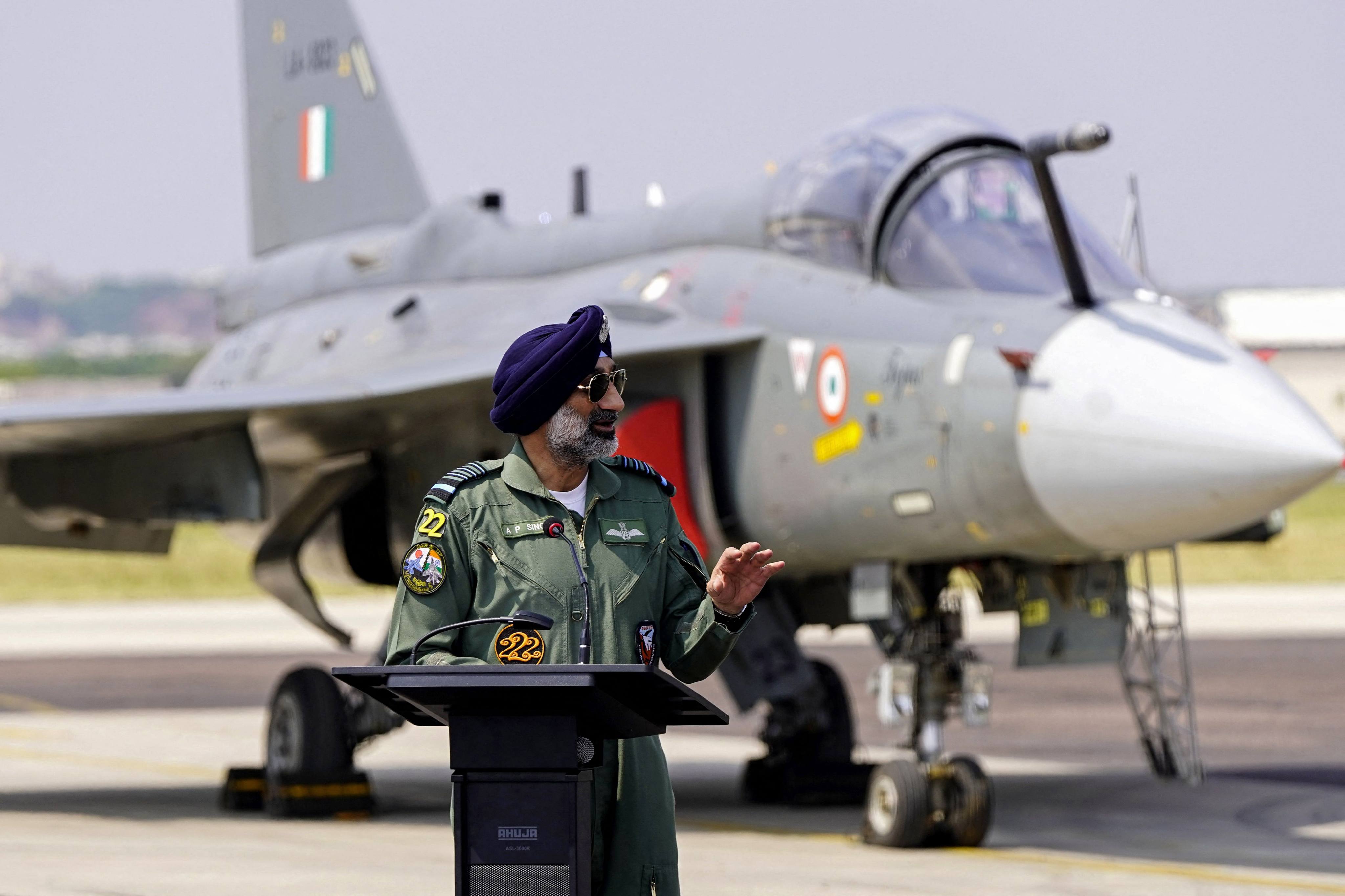 India’s Chief of the Air Staff A.P. Singh during a bilateral air exercise with Japan’s Air Self-Defence Force in Jodhpur on September 20. Photo: AFP
