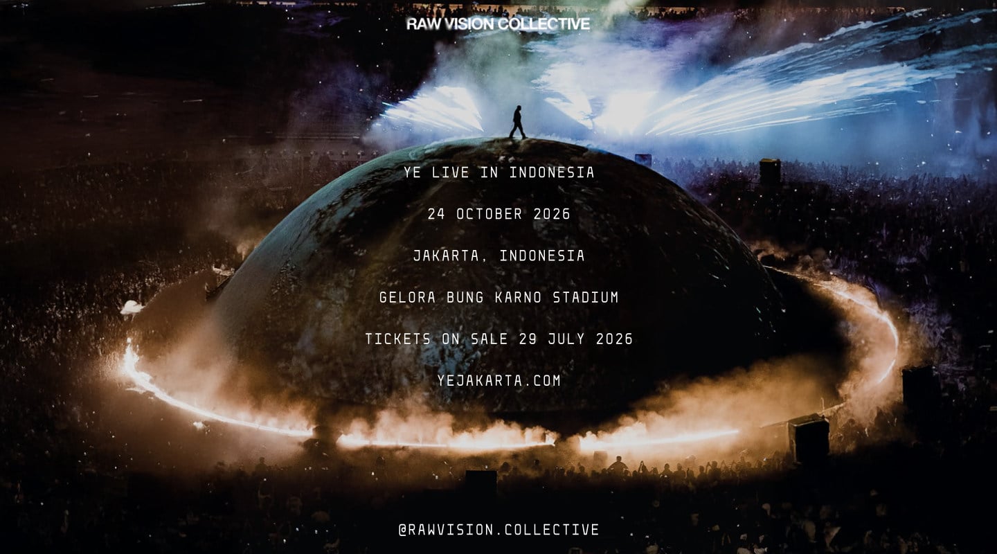 A promotional poster for Ye’s live show in Jakarta, Indonesia on October 24. Photo: Raw Vision Collective