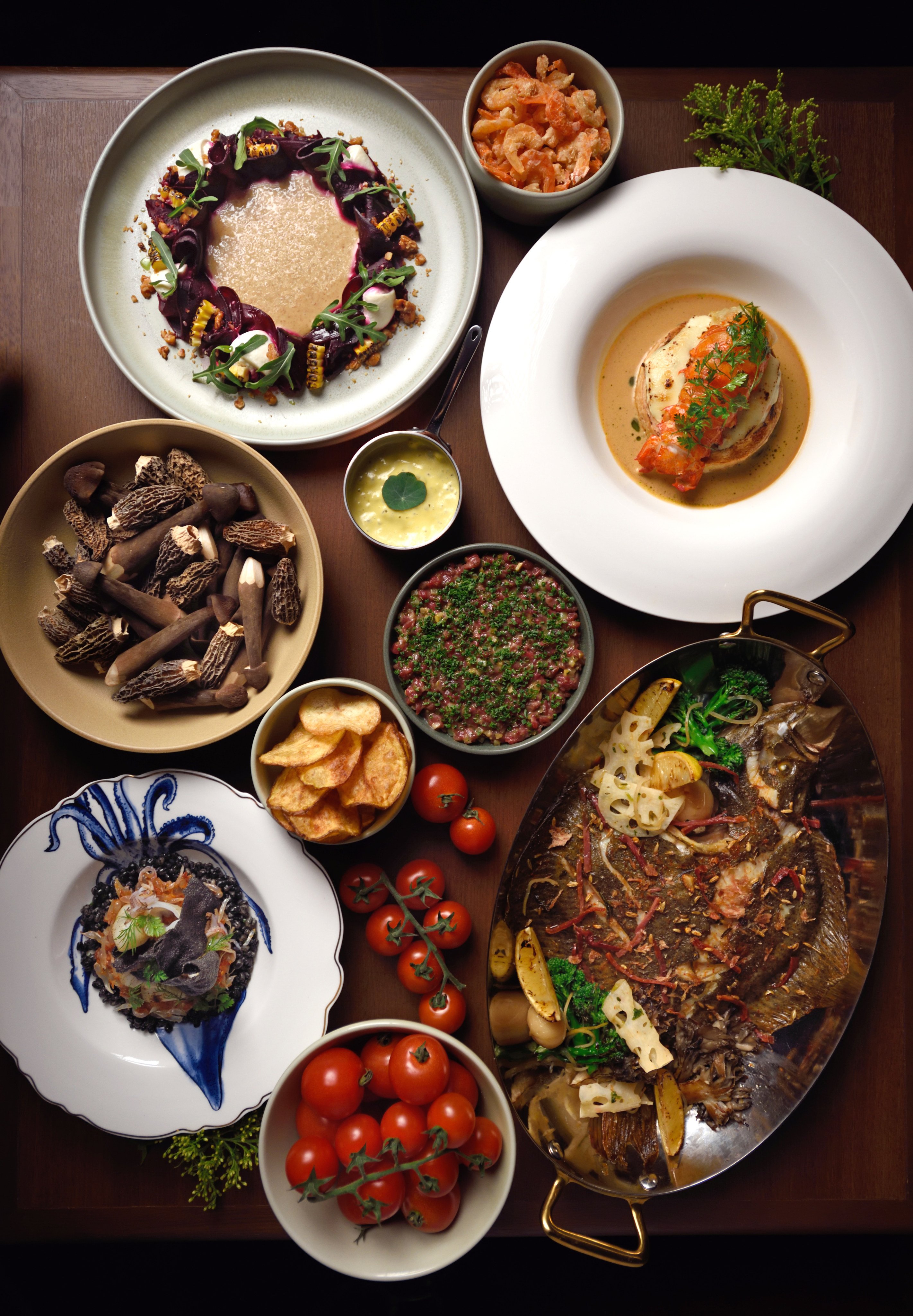 Farm-to-table dishes at the sustainable restaurant Cafe Bau in Wan Chai, Hong Kong. Photo: Handout