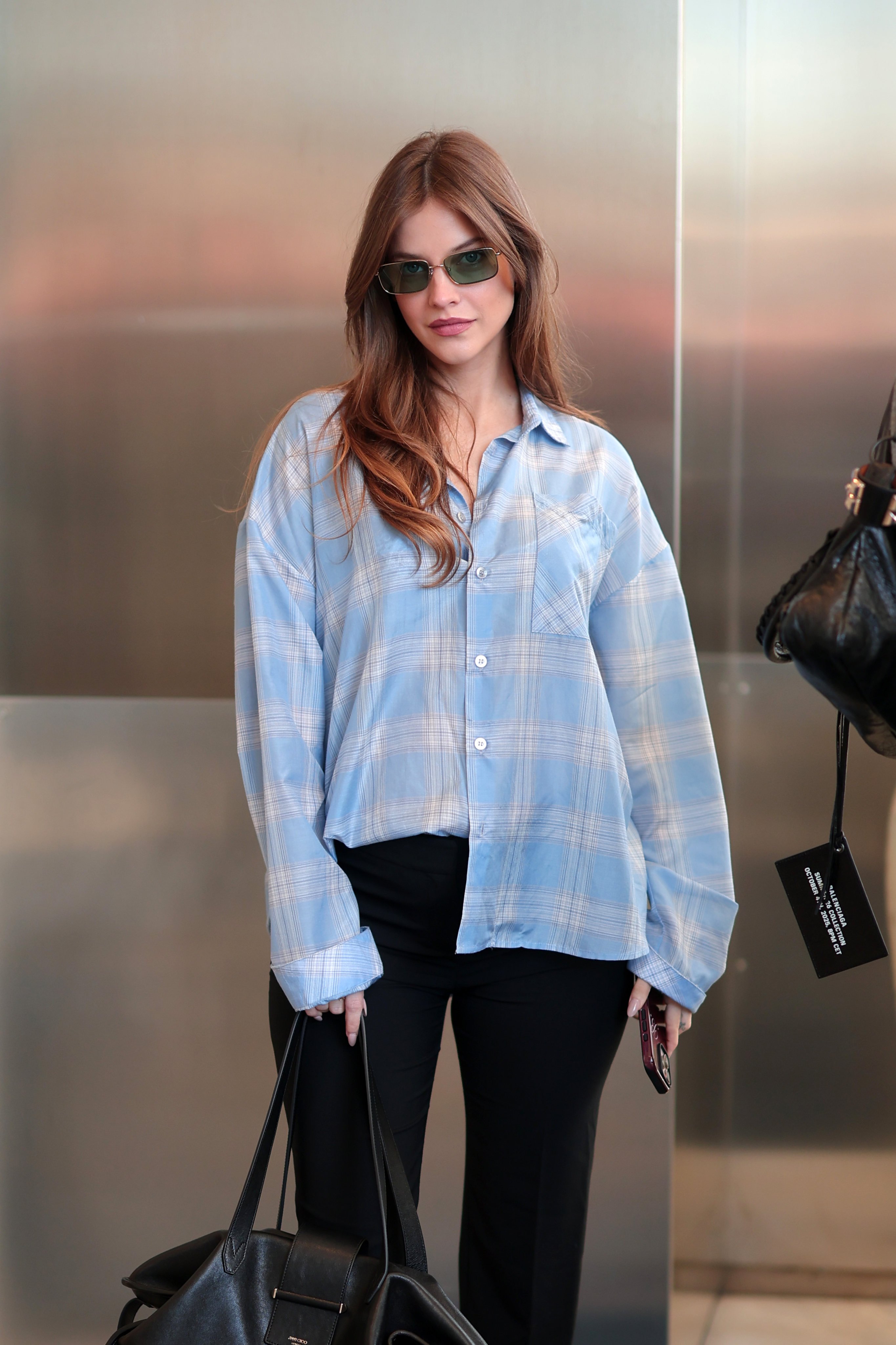 Actress and model Barbara Palvin, sporting a plaid shirt, at the 79th annual Cannes Film Festival in May. Photo: GC Images