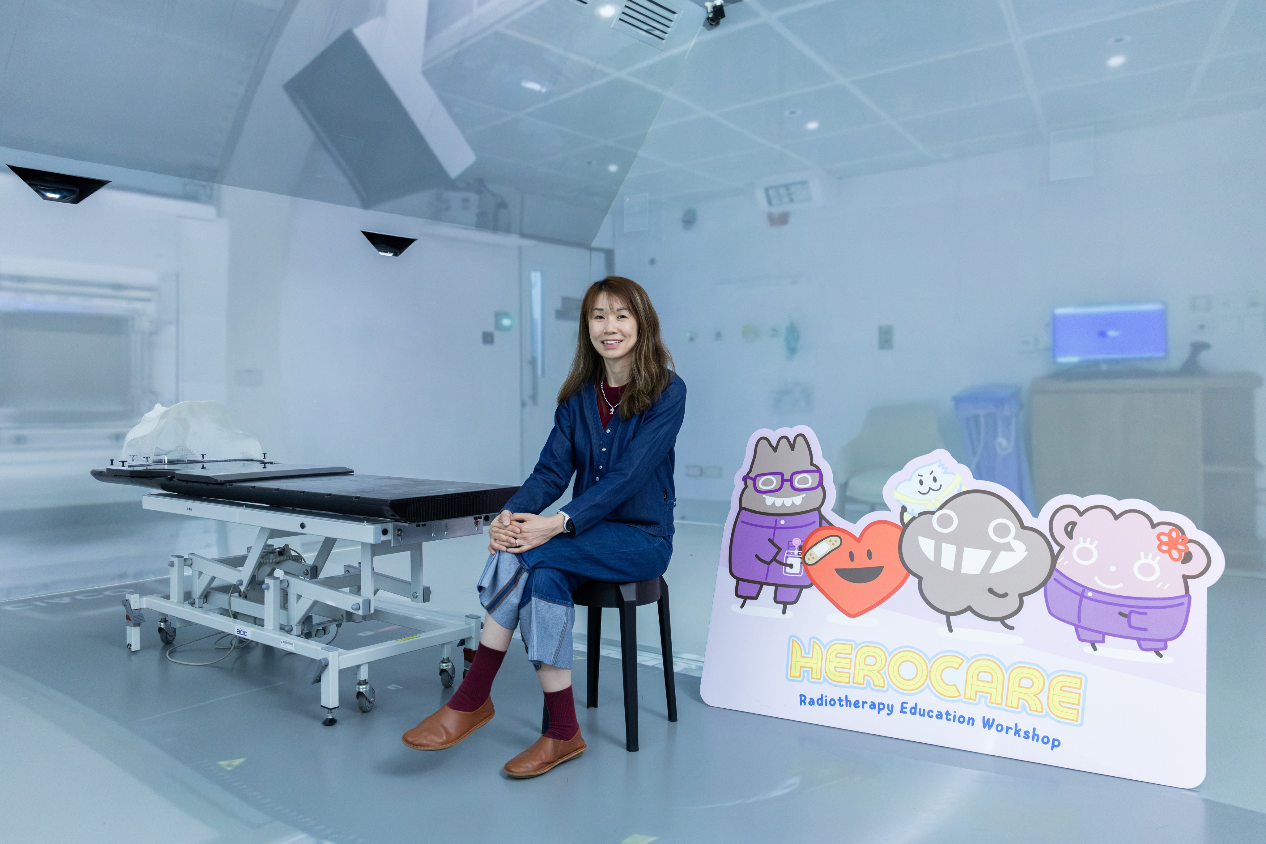 Professor Shara Lee at PolyU’s HiVE facility, where the Herocare programme is deployed to help children prepare for radiotherapy treatment. Photo: Kong Yat-pang
