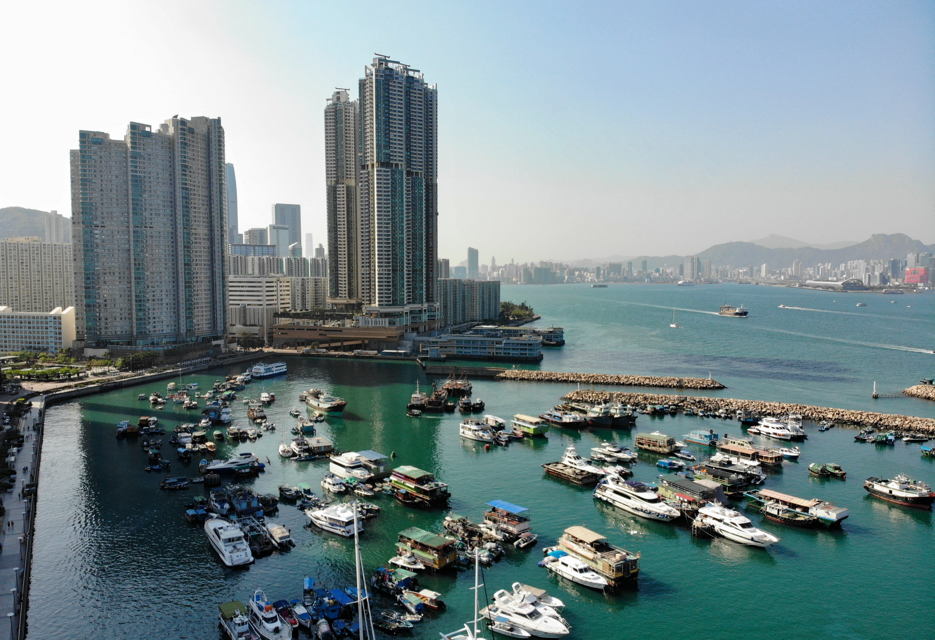 A woman has been arrested on suspicion of animal cruelty after allegedly throwing a dog into the sea in Hong Kong. Photo: Martin Chan