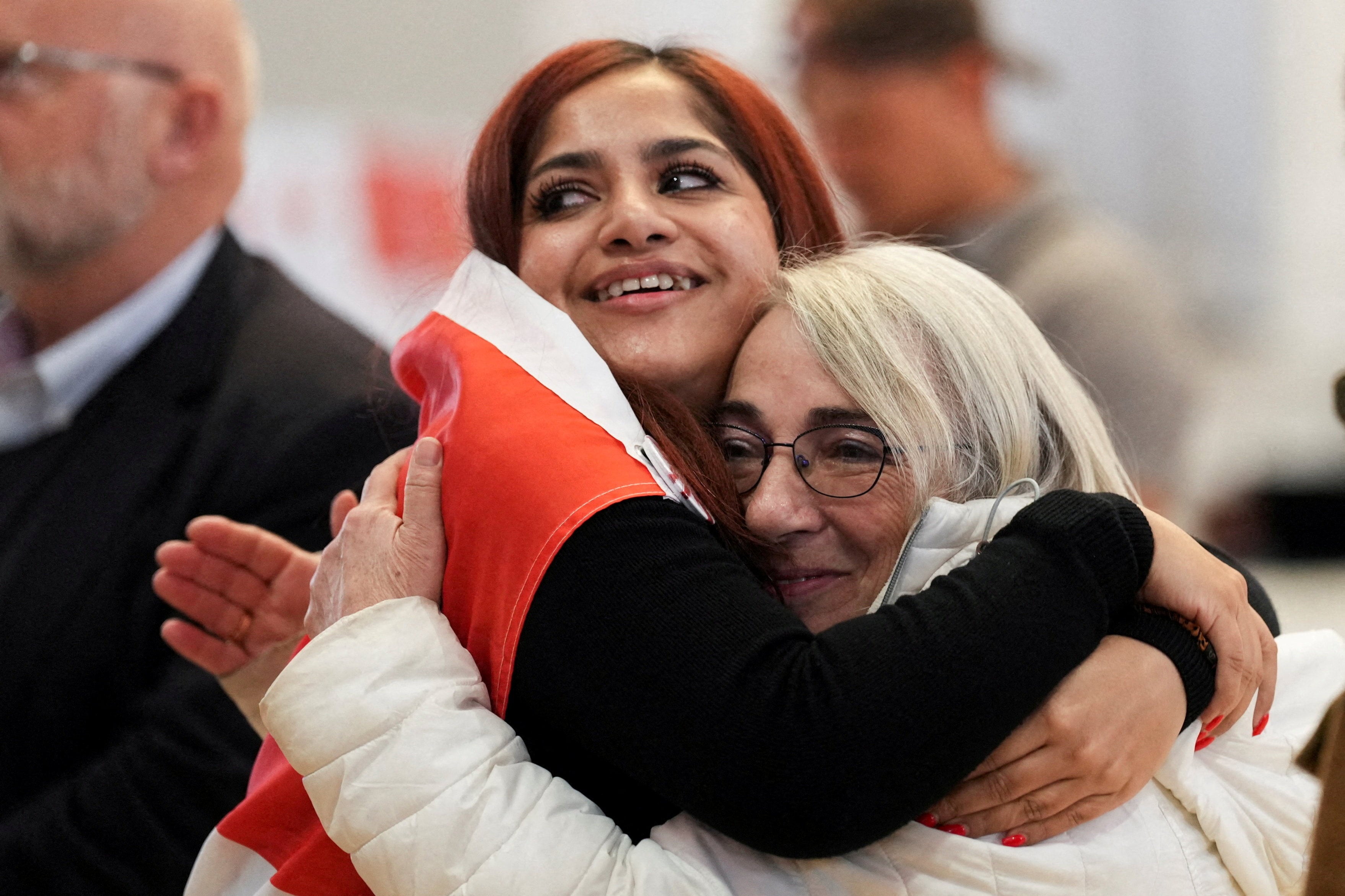 Canadian unity supporters react to the referendum results in Edmonton, Alberta. Photo: Reuters