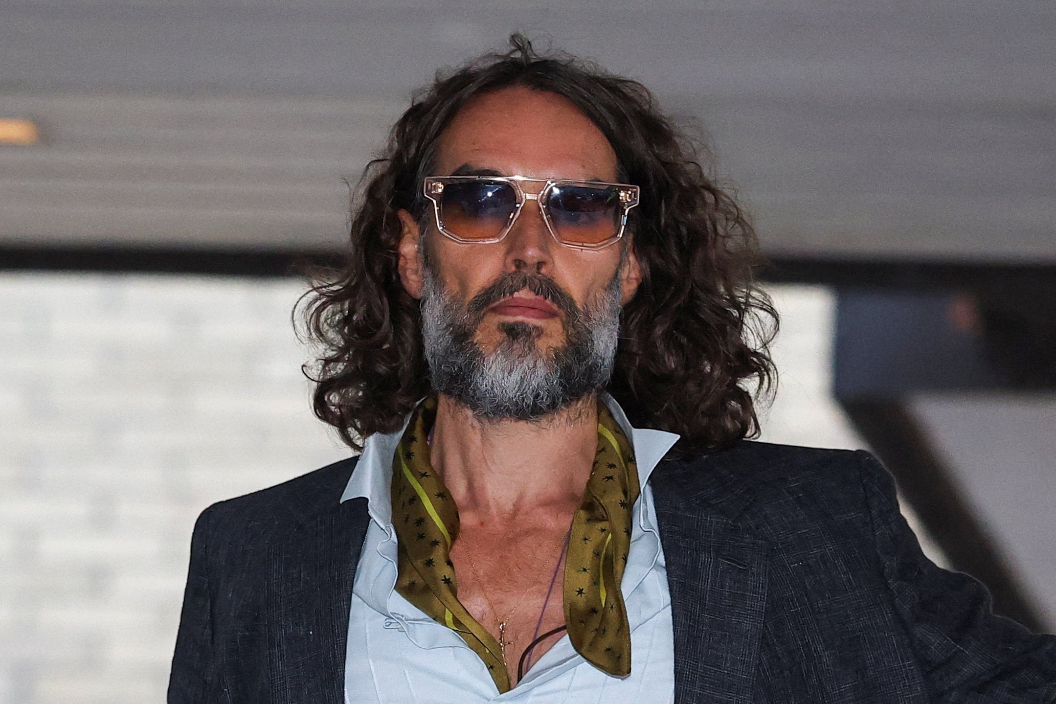 British actor and comedian Russell Brand leaves Southwark Crown Court following his appearance. Photo: Reuters