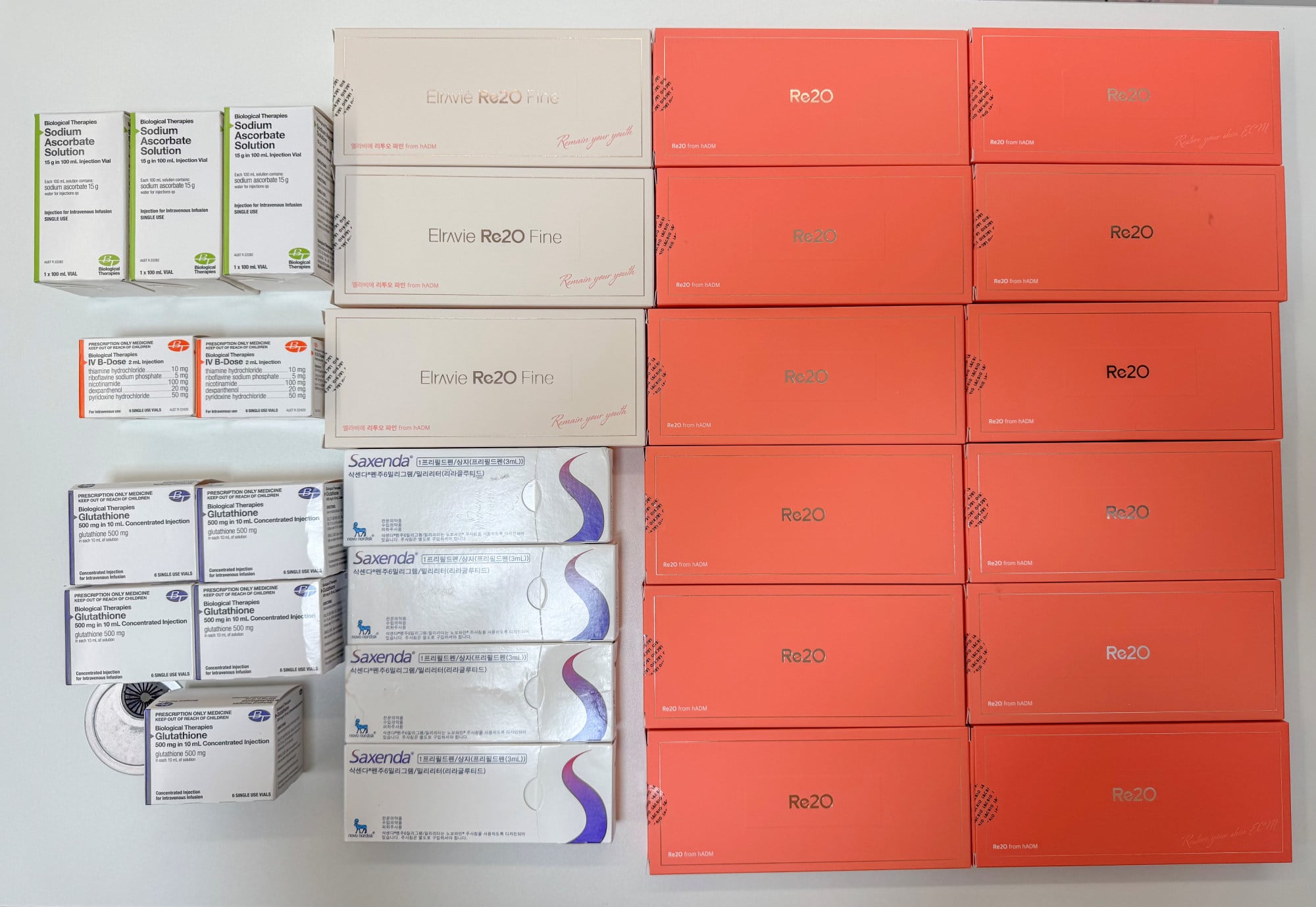Products seized following raids on two premises on Friday and Tuesday. Photo: Handout