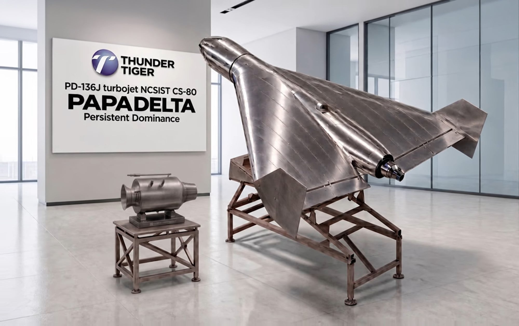 The PD-136 would carry a smaller payload than the Shahed-136, an Iranian model it closely resembles. Photo: Thunder Tiger The PD-136 would carry a smaller payload than the Shahed-136, an Iranian model it closely resembles. Photo: Thunder Tiger