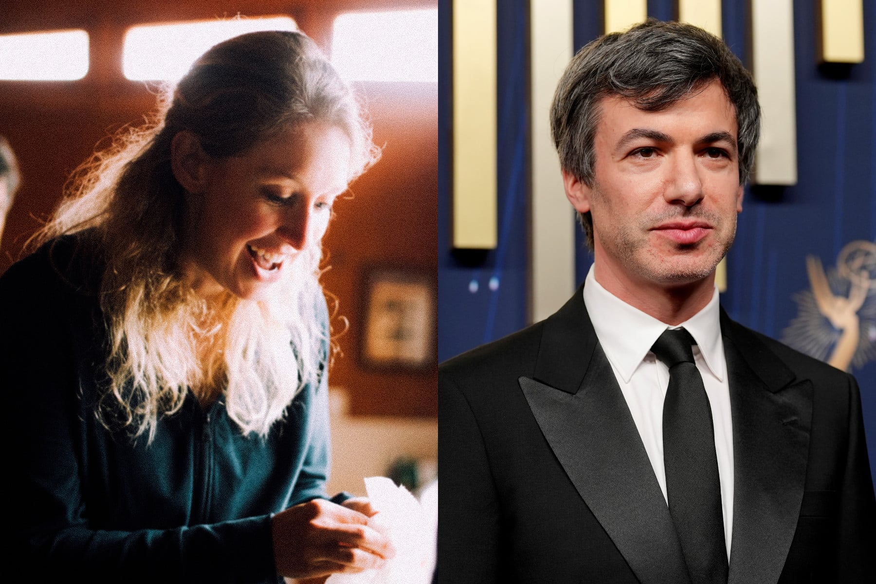Nathan Fielder documents the 34 days leading up to Elizabeth Holmes’ imprisonment in You Can See Everything. Photos: A24/TNS; AP Photo