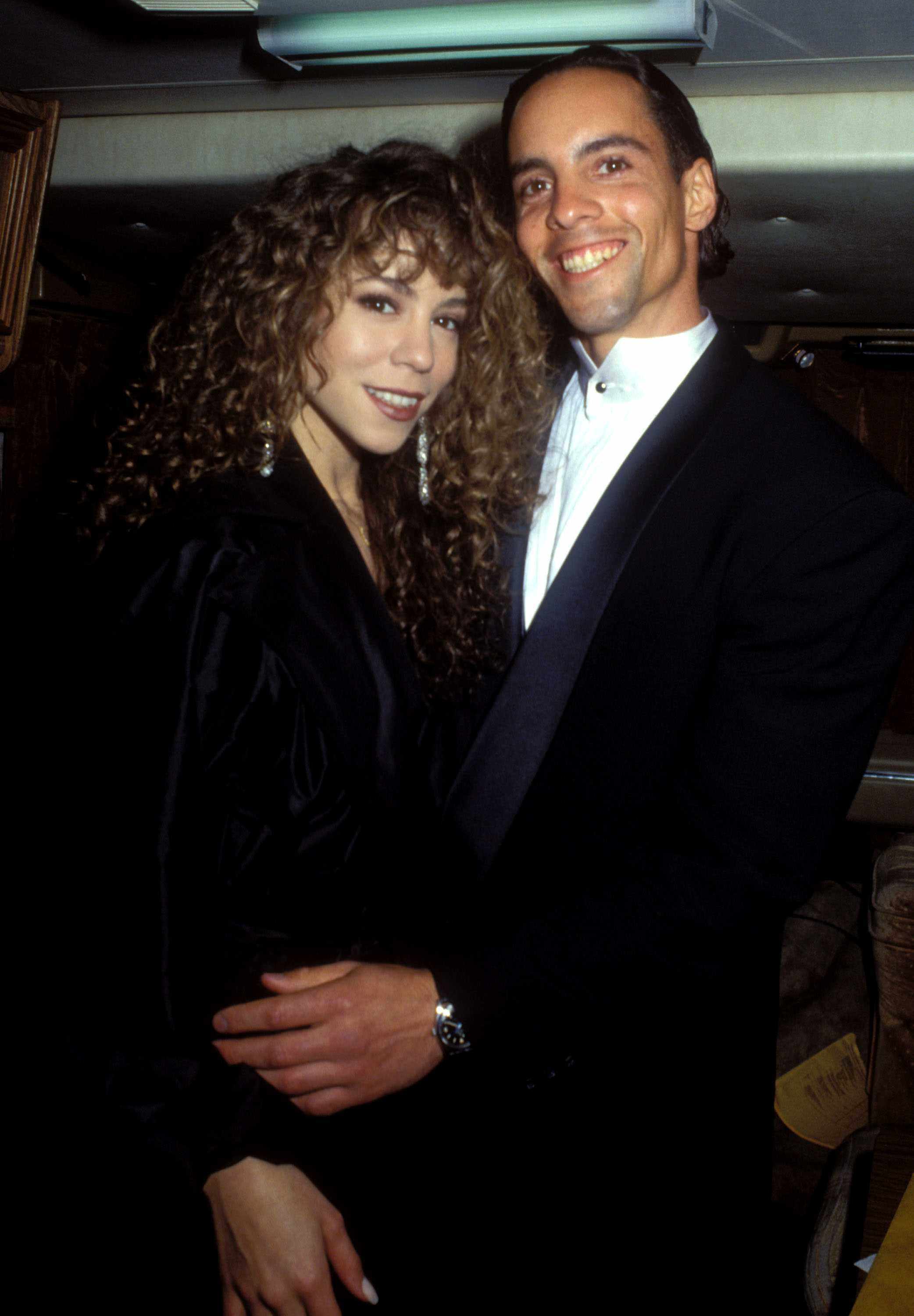 Mariah Carey and her brother Morgan at an American Music Awards event in 1991. Photo: WireImage