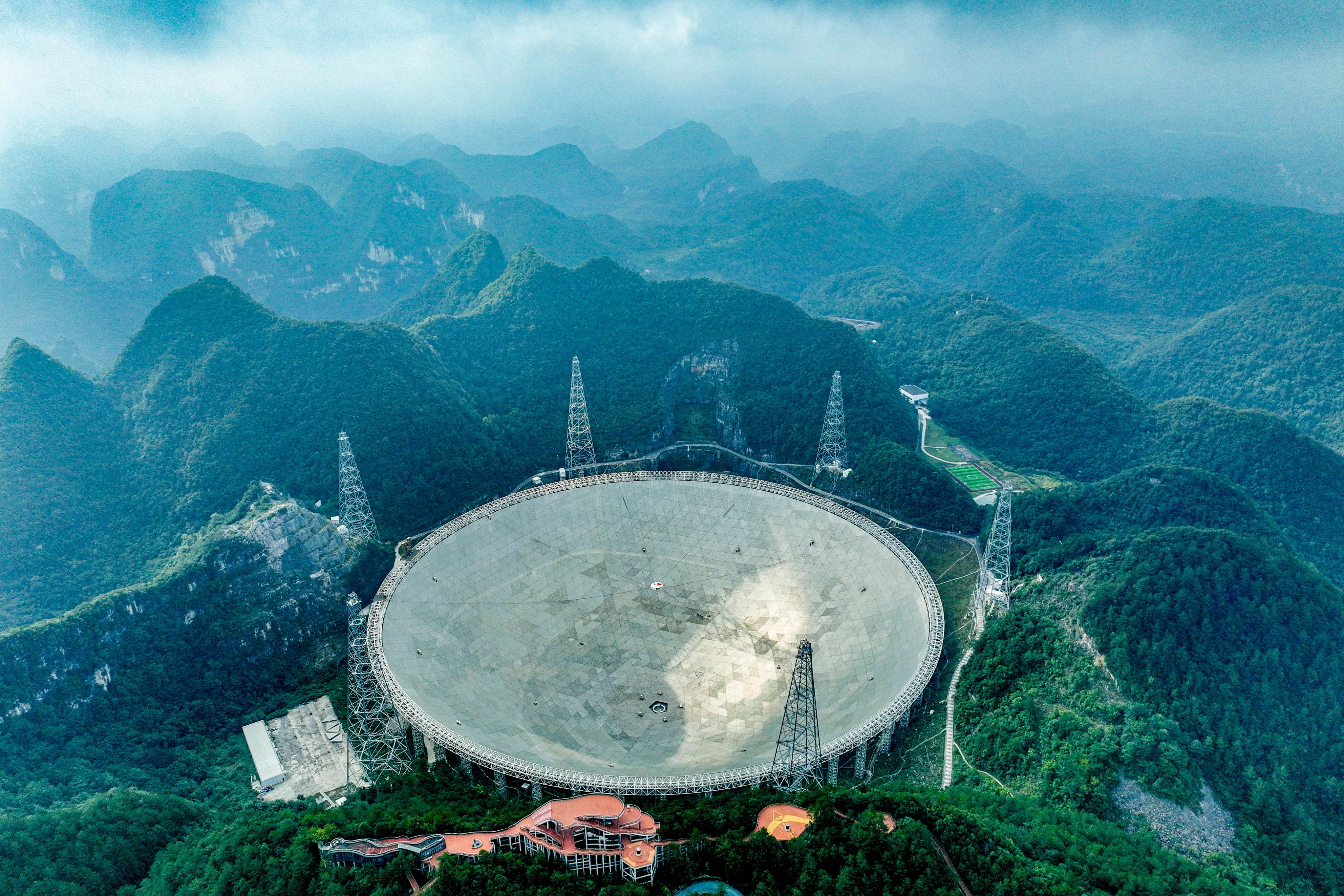 Chinese scientists have discovered a new form of pulsar emissions, called dwarf pulses, using the country’s 500 metre Aperture Spherical Radio Telescope, known as FAST. Photo: Xinhua