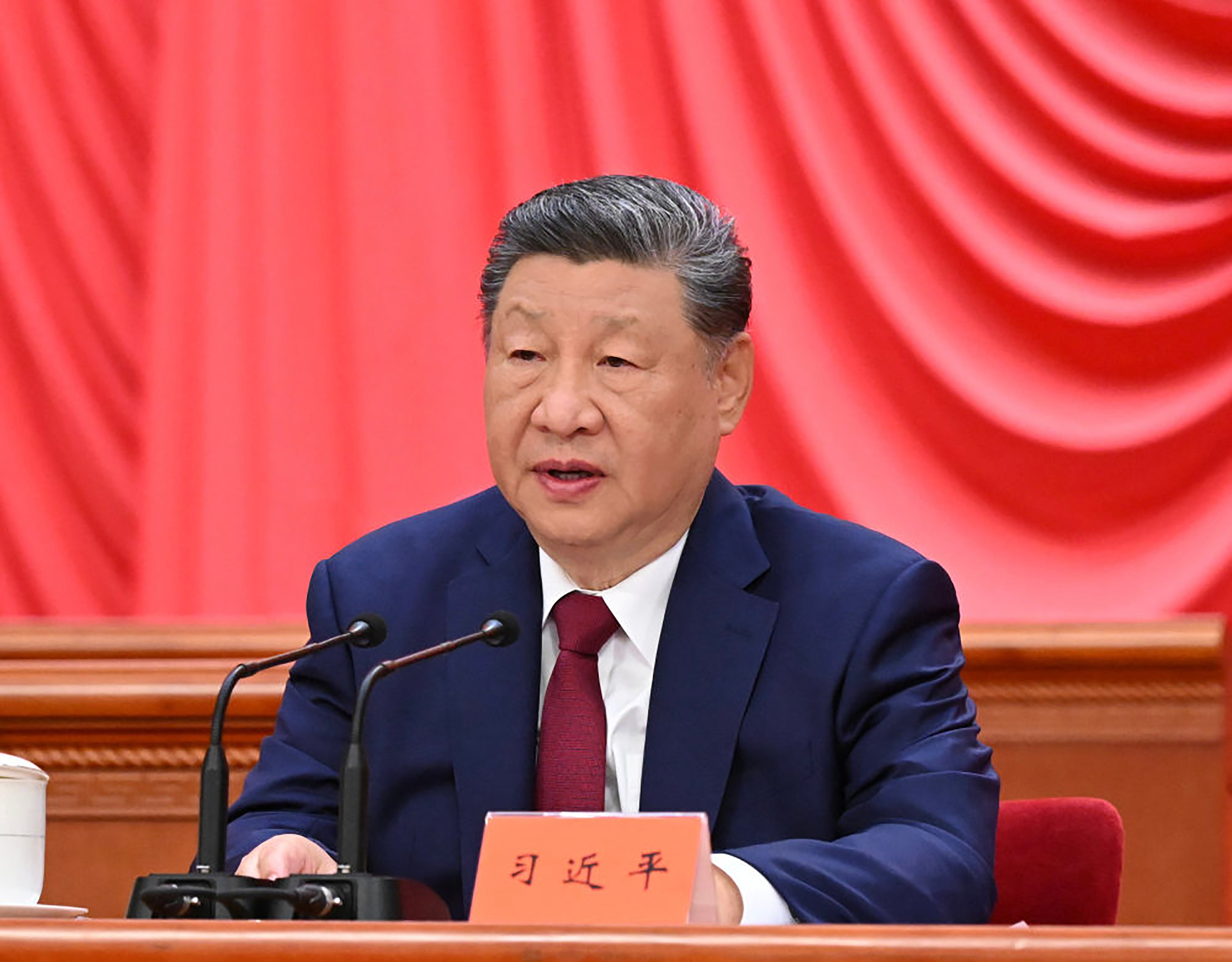 Chinese President Xi Jinping delivers a keynote speech in Beijing on Thursday to mark the 90th anniversary of the victory of the Long March. Photo: Xinhua