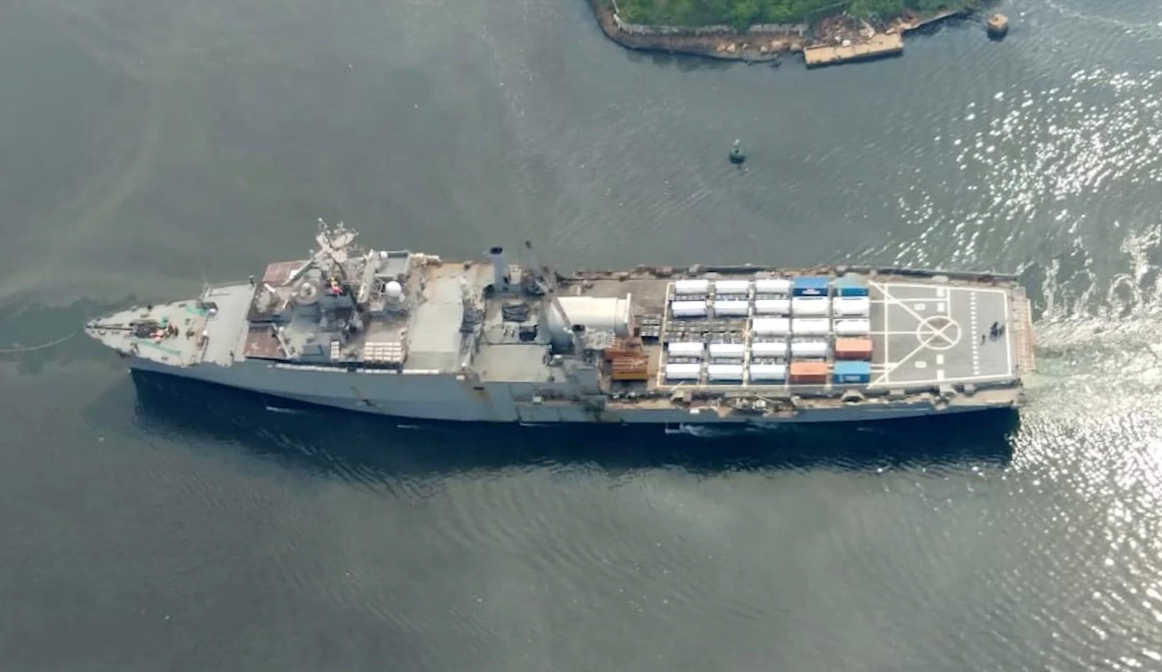 INS Jalashwa is India’s first landing platform dock. Photo: YouTube/Indian Navy