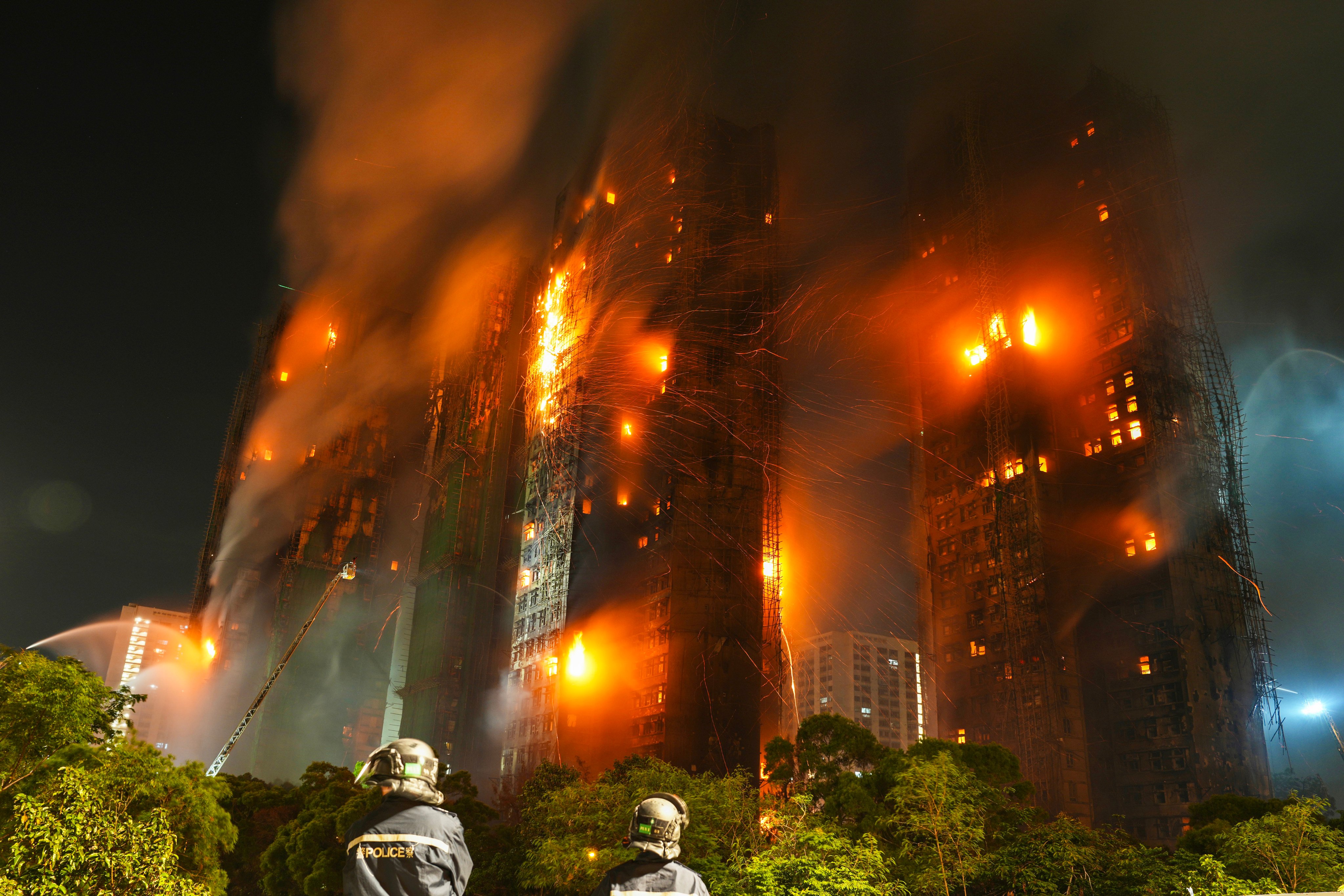 The blaze engulfed seven of the estate’s eight buildings and became Hong Kong’s deadliest fire since 1948. Photo: Karma Lo