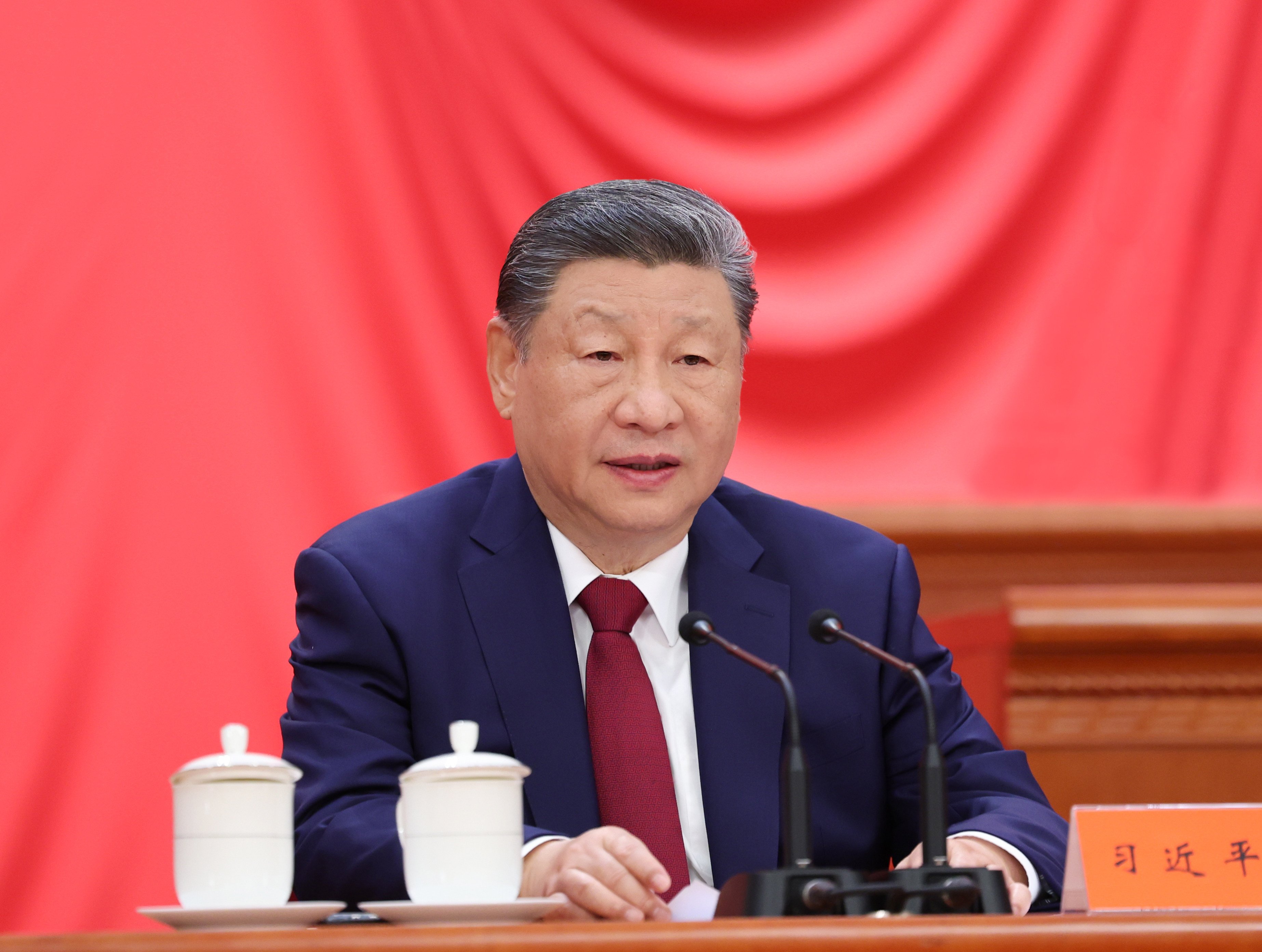 Xi Jinping presided over a Politburo meeting on Friday, before the fifth plenum of the 20th Central Committee on October 26 to 29. State media said the meeting called for sustained pressure against corruption. Photo: Xinhua