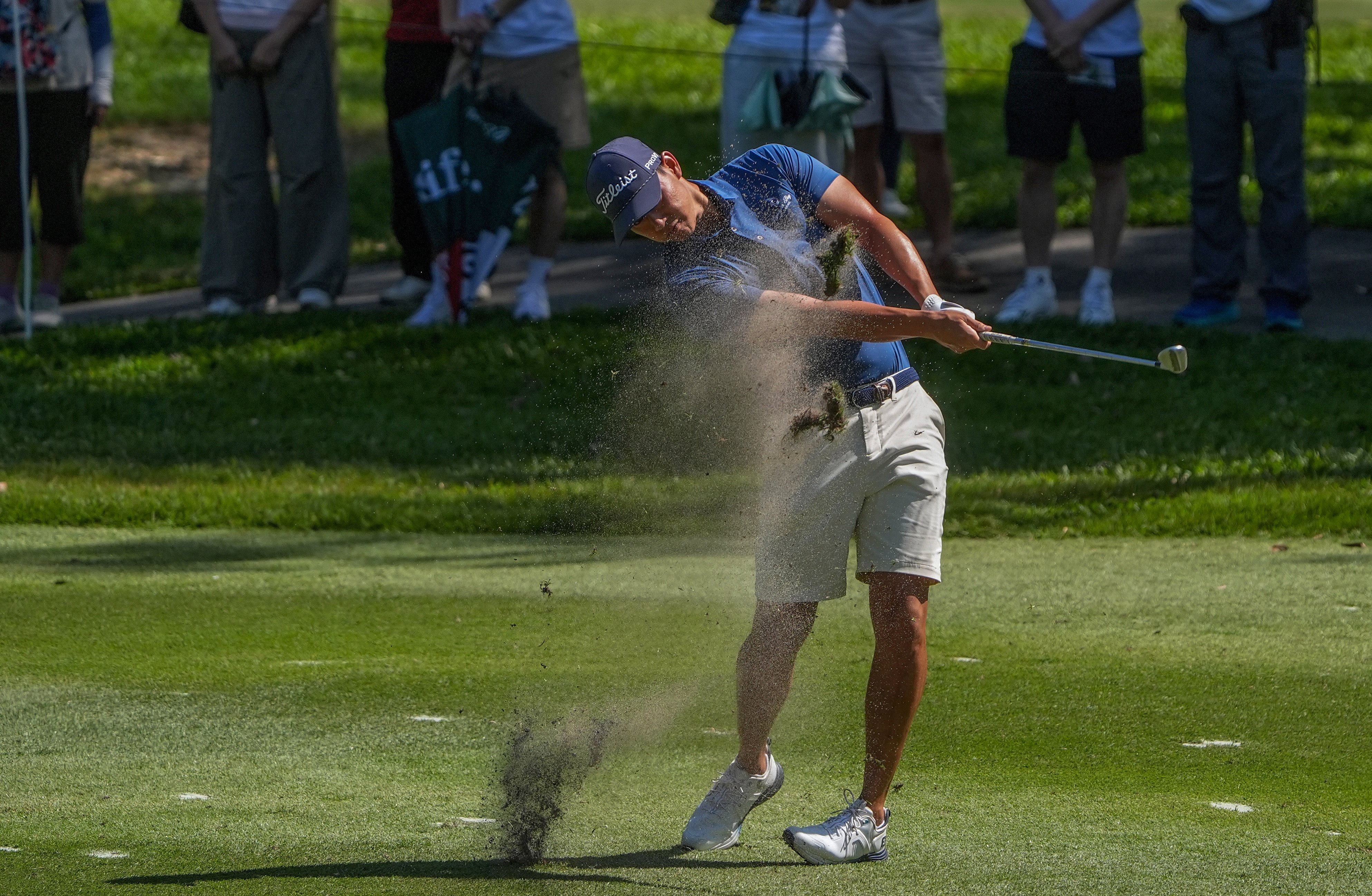 Hong Kong’s Matthew Cheung leads the field on 14 under overall with Caleb Surratt alone in second three strokes behind. Photo: Elson Li