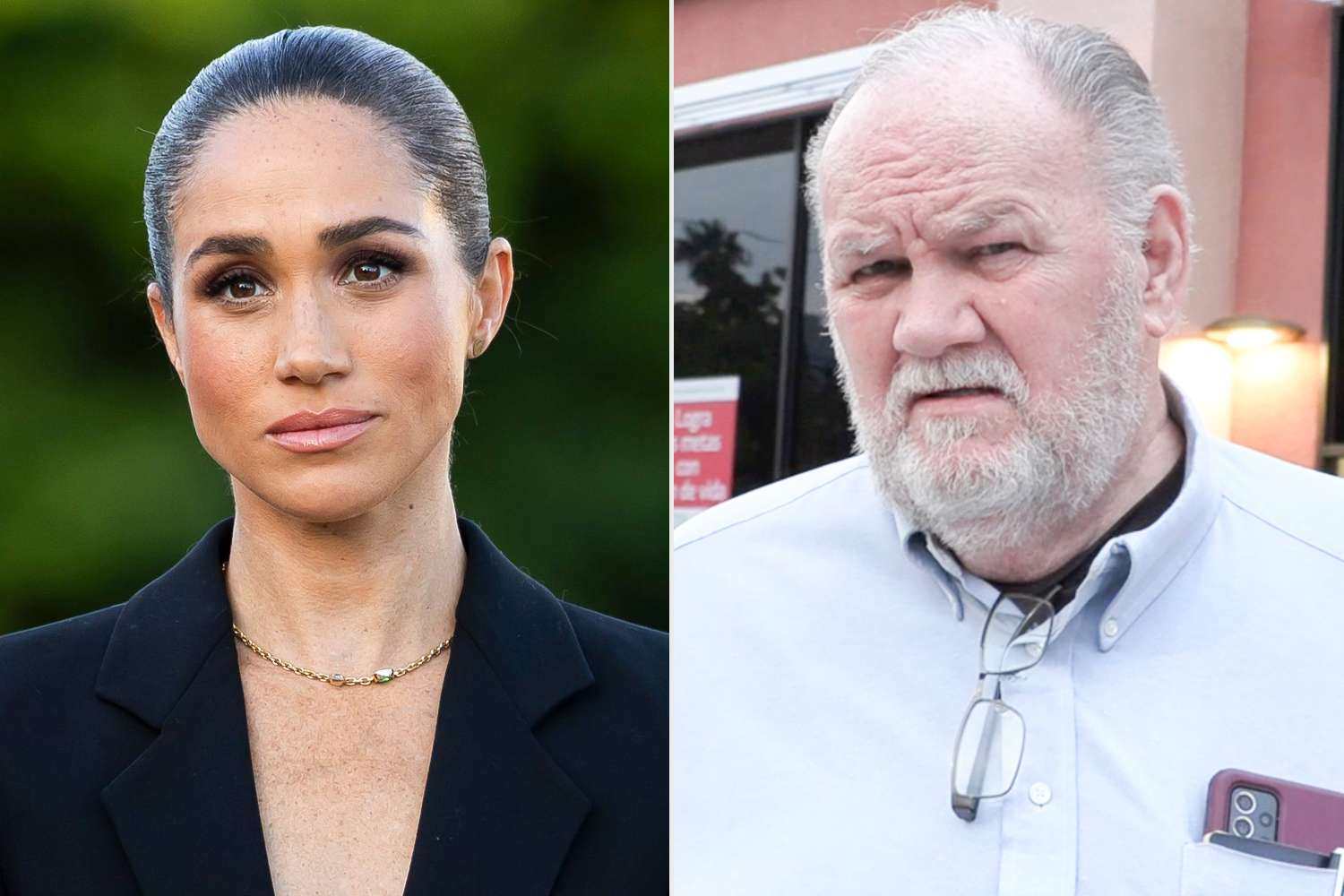 Meghan Markle (left), former actress and wife of Britain's Prince Harry, and her estranged father Thomas Markle Snr. Photo: EPA