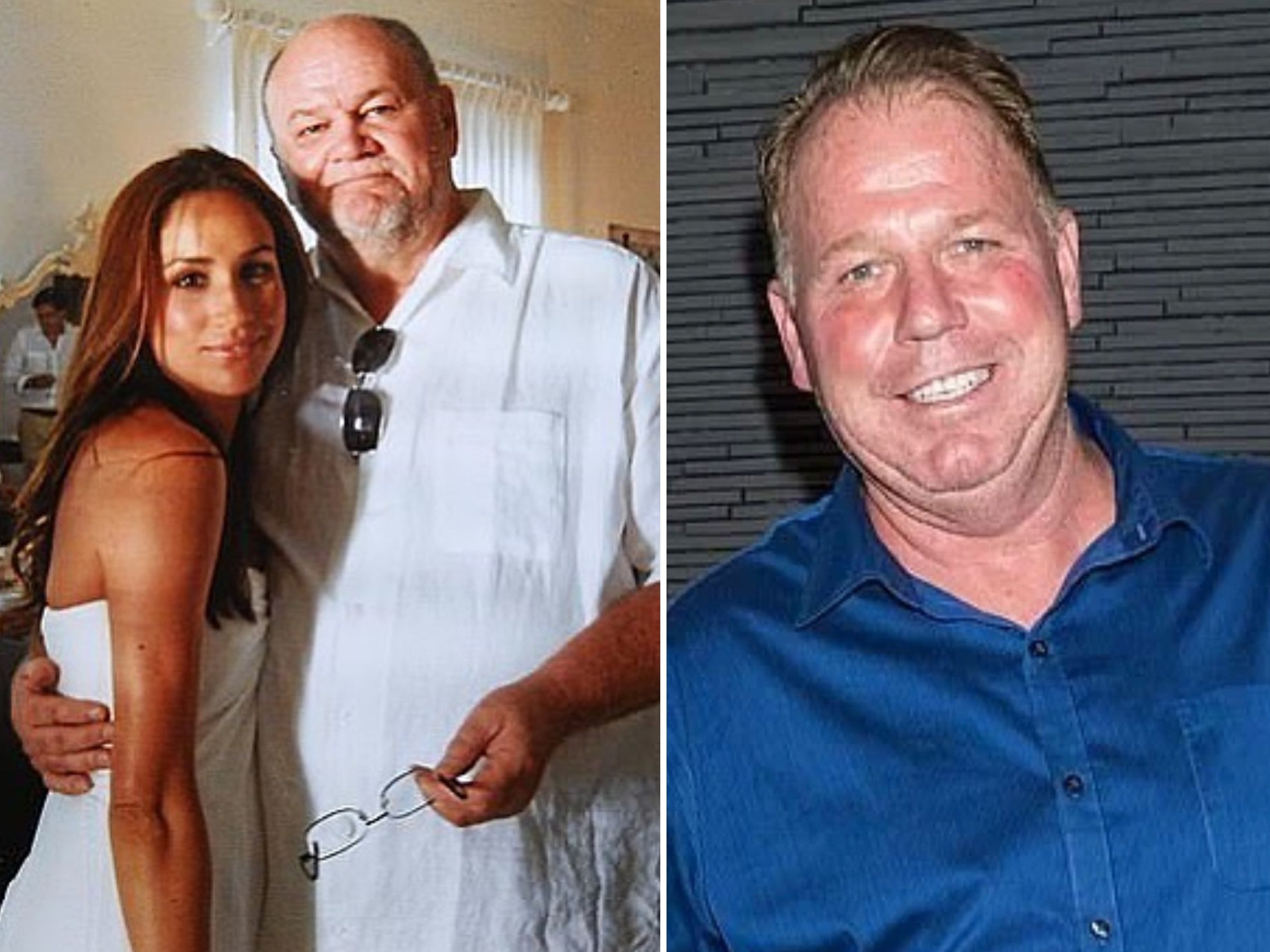 (Left) Meghan Markle with her father Thomas Markle Snr, before their high-profile estrangement; (right) Thomas Markle Jnr. Photos: @timelessmagg; @therealthomasmarklejr/Instagram