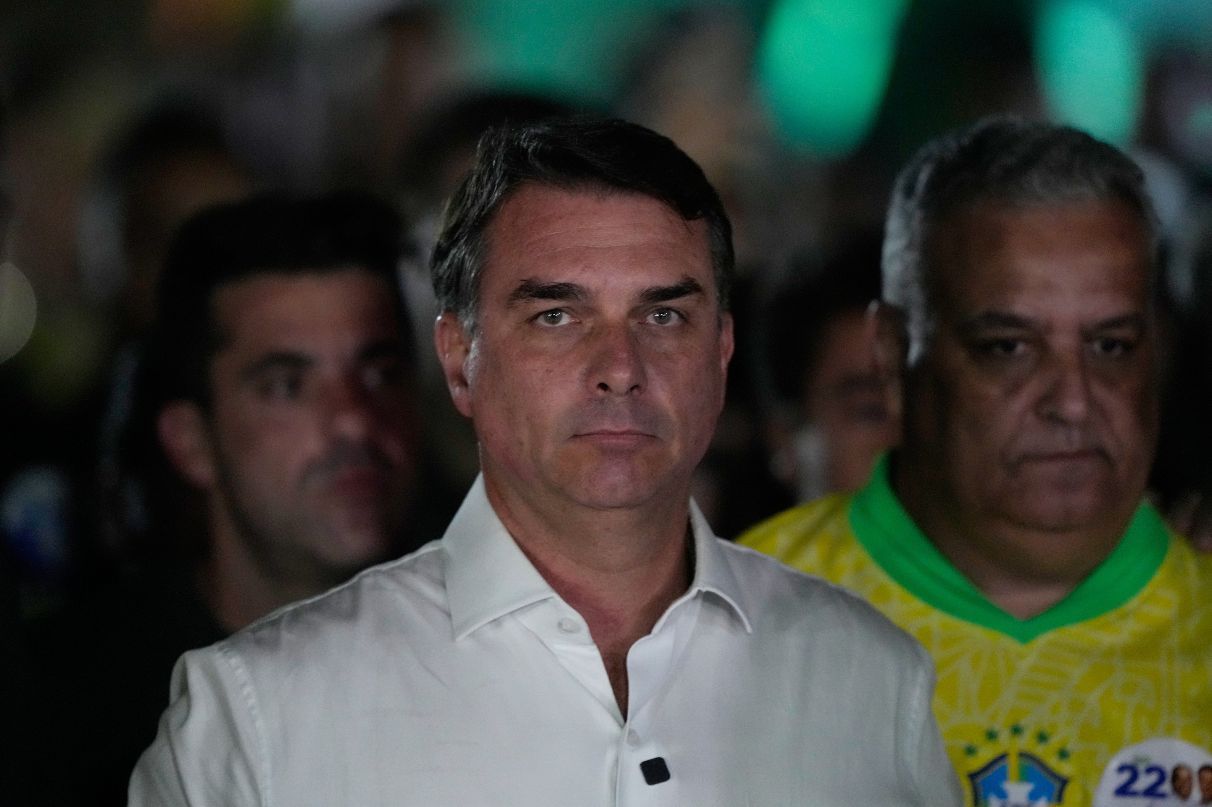 Senator Flavio Bolsonaro on Sunday after losing the run-off. Photo: AP