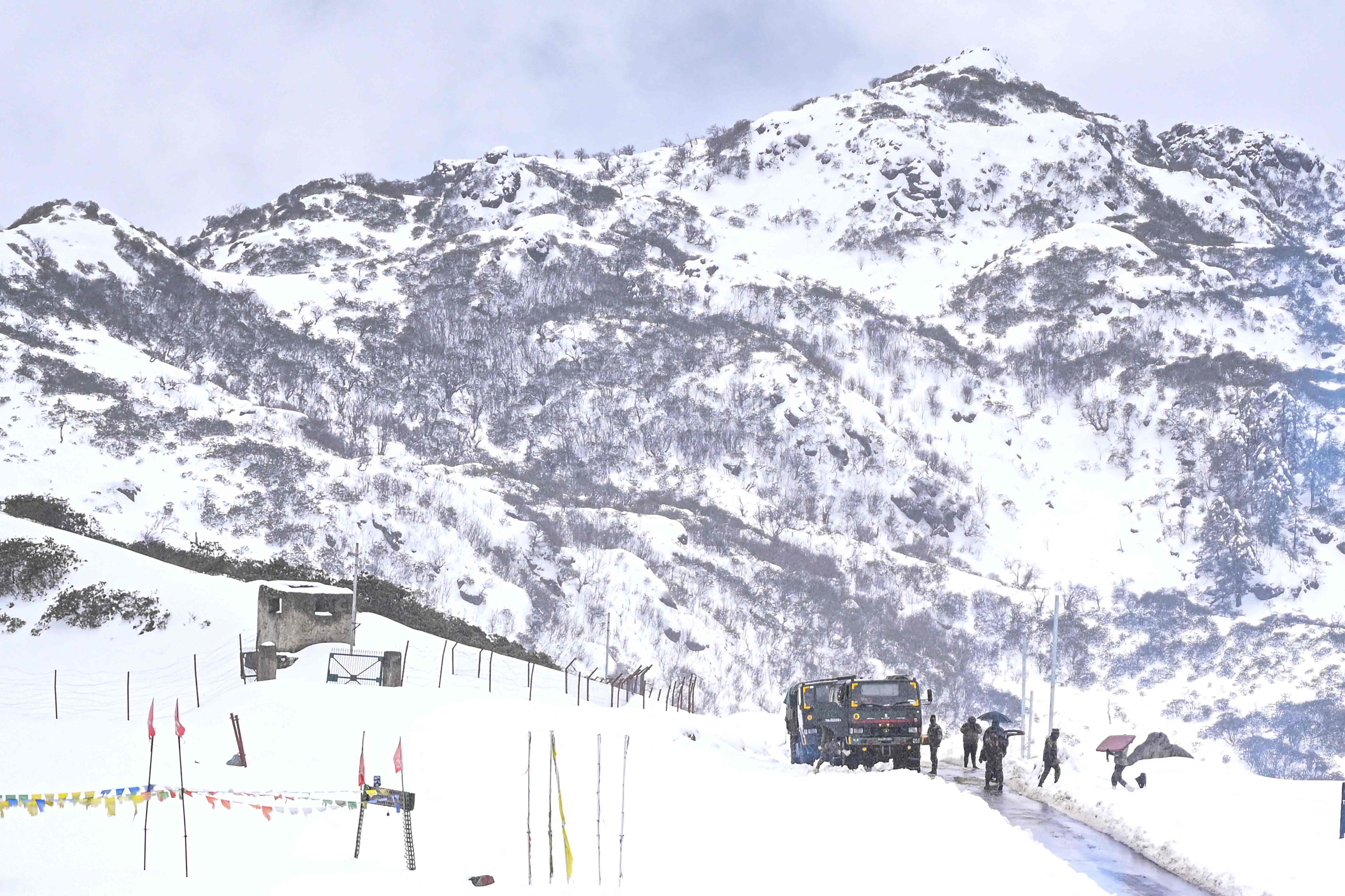 An Indian Army camp in the Tawang district of Arunachal Pradesh, India, in April 2023. Photo: AFP