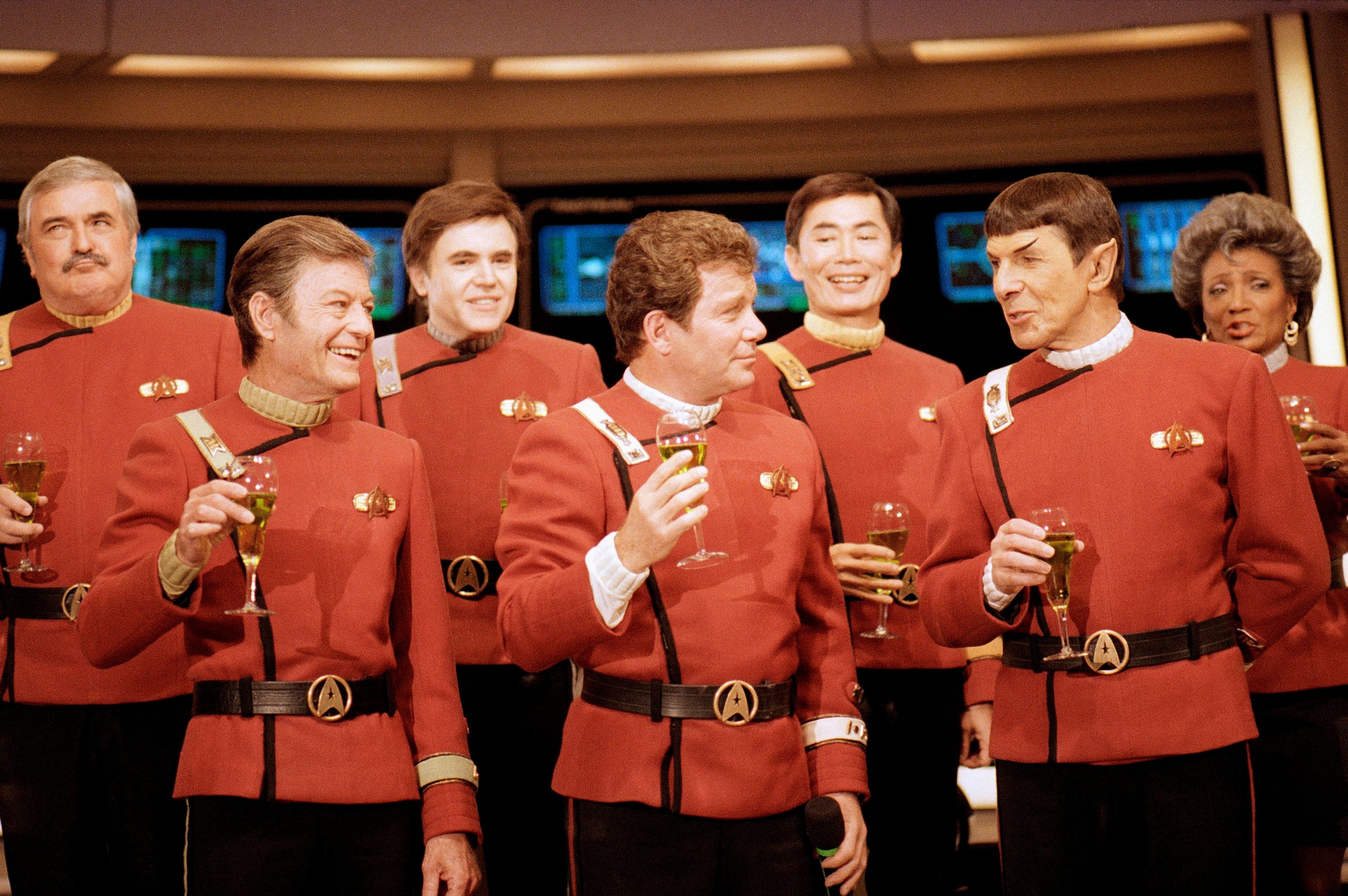 The ‘Star Trek’ crew in 1988. Photo: AP