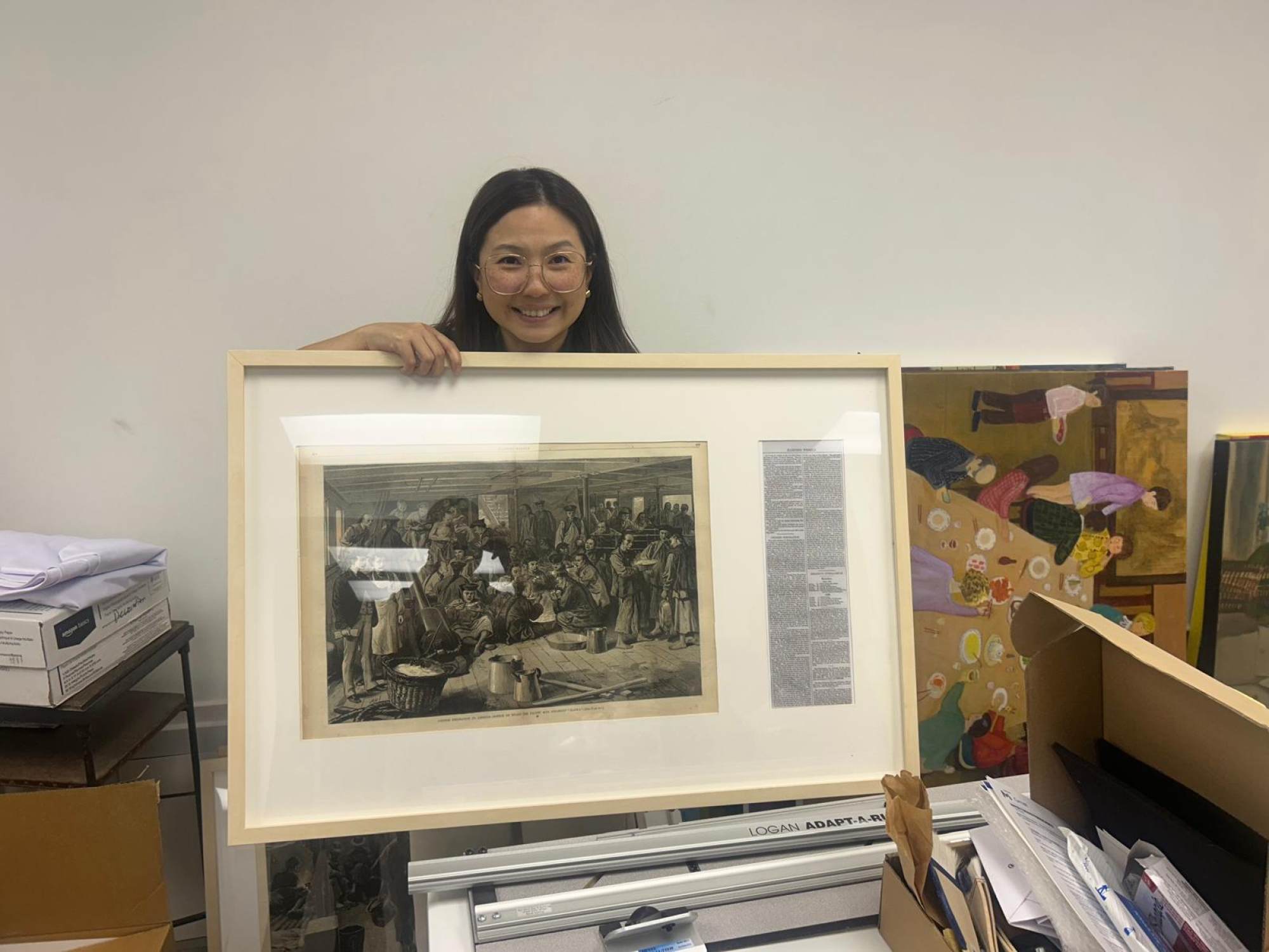 Artist June Xu explores parallels between historical discrimination against Chinese immigrants and contemporary restrictions on foreign nationals through her work. Photo: Lucy Quaggin Artist June Xu explores parallels between historical discrimination against Chinese immigrants and contemporary restrictions on foreign nationals through her work. Photo: Lucy Quaggin