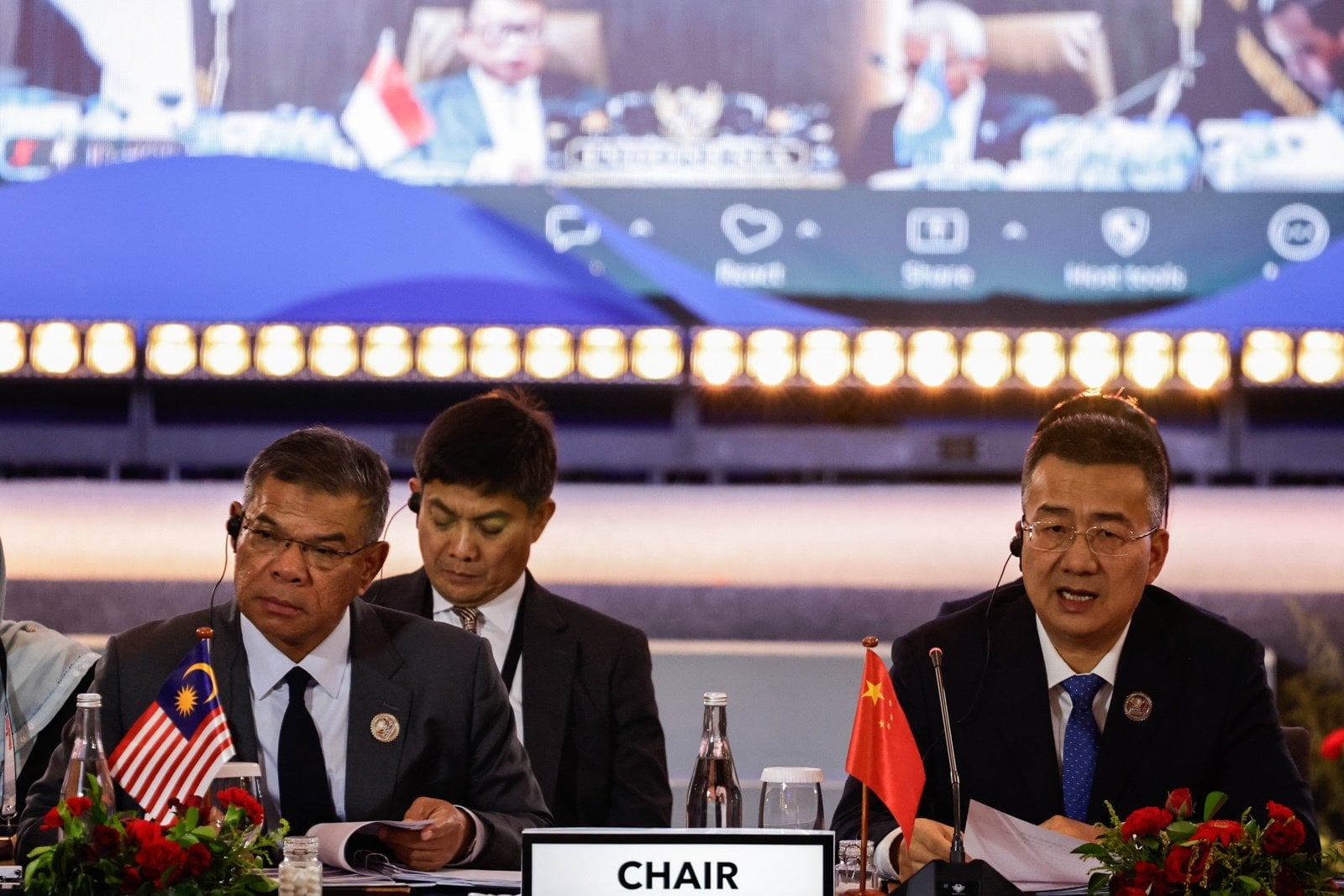 Malaysia Home Minister Saifuddin Nasution Ismail attends the 13th Asean Ministerial Meeting on Transnational Crime in Makati City, Metro Manila, Philippines, on October 21. Photo: EPA